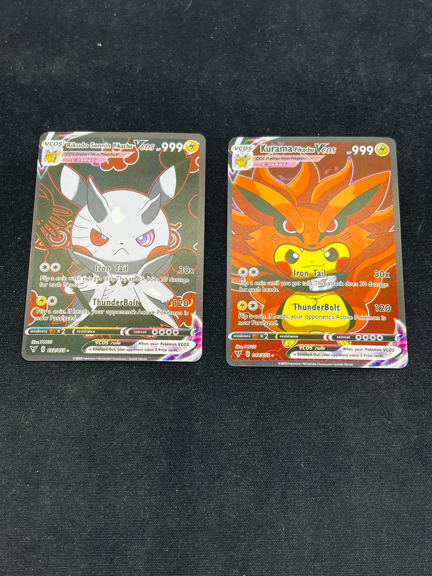 Auction Lot 316: Pokemon Cards CUSTOM Anime Pikachu VMAX Cards Lot 2