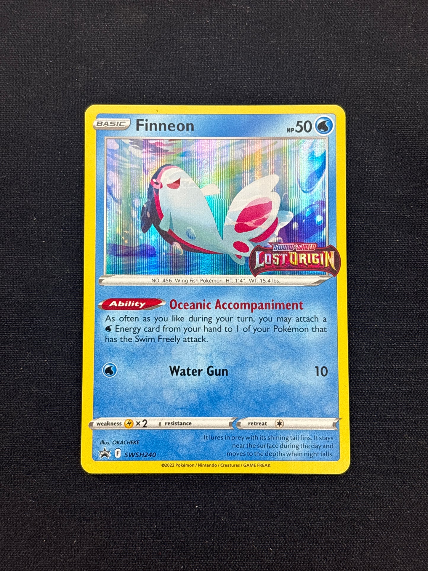 Auction Lot 261: Finneon Pokemon Lost Origin Promo Conditions Vary