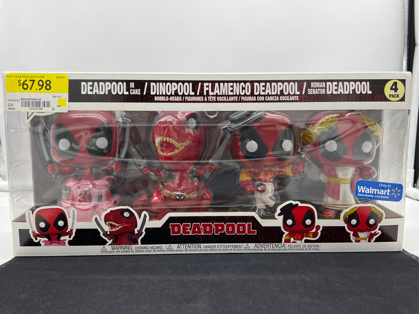 Auction Lot 206: POP Funko Deadpool Lot of 4 Pack Sealed Figures