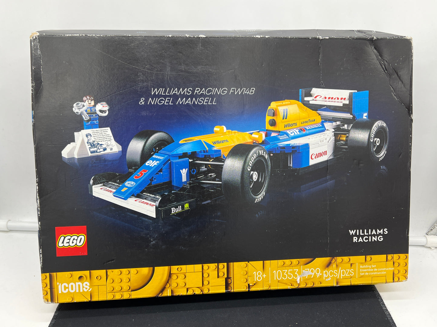 Auction Lot 2: Lego 10353 Williams Racing FW14B & Nigel Mansell Sealed Damaged Box