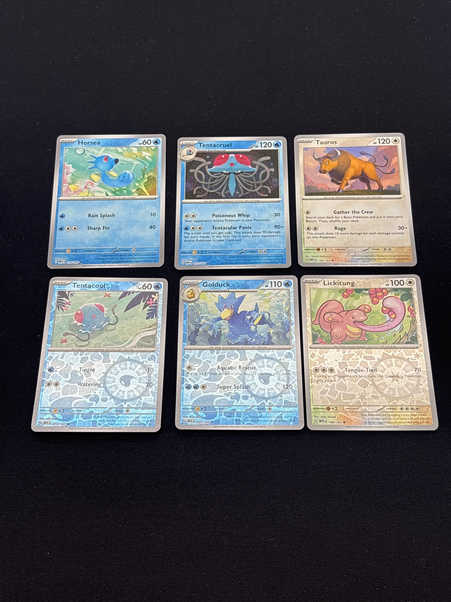 Auction Lot 211: Pokemon Cards Lot of 6 Assorted 151 Reverse Holos Conditions Vary