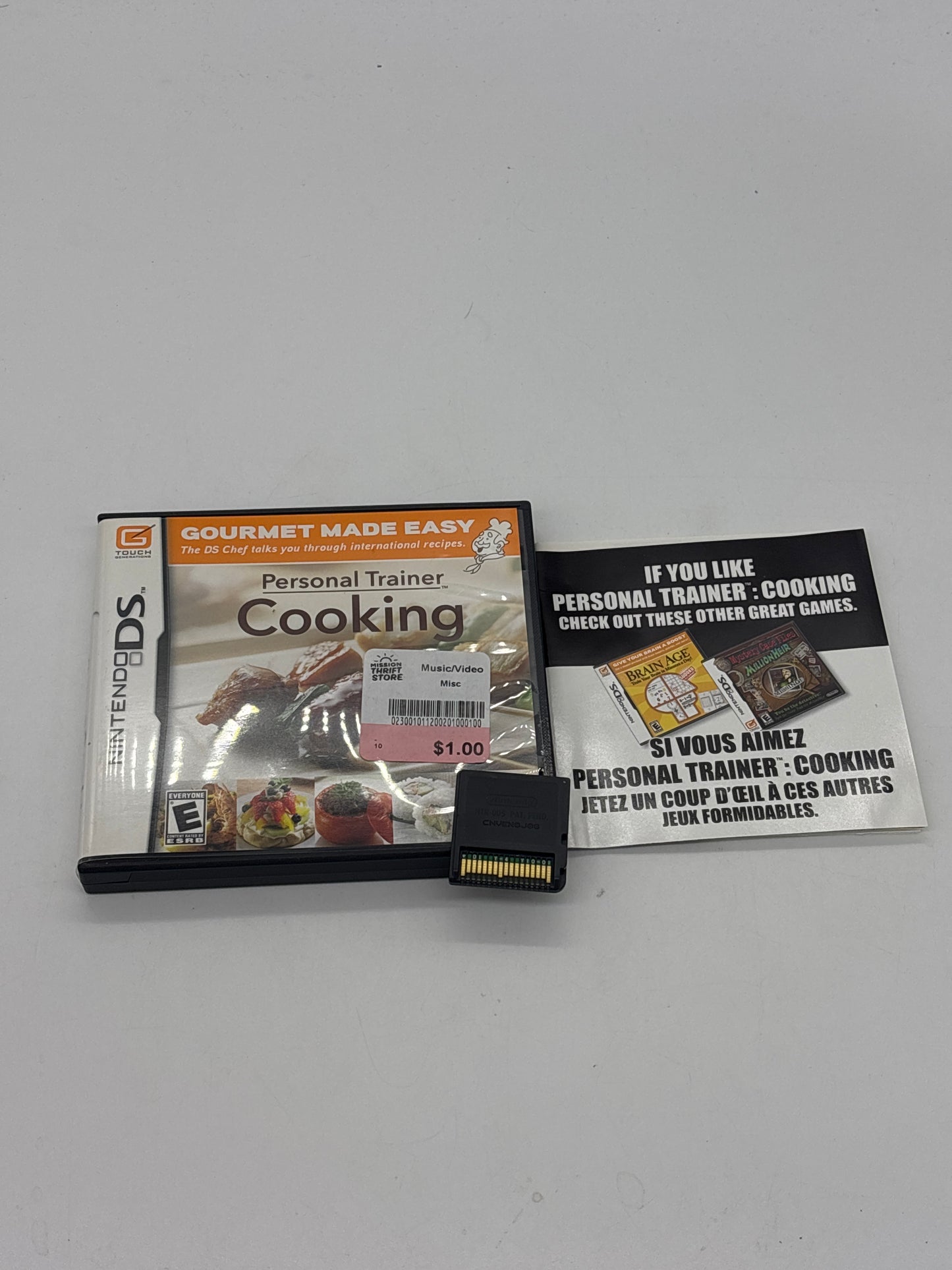 Auction Lot 82: Personal Trainer Cooking Video Game Nintendo DS CIB