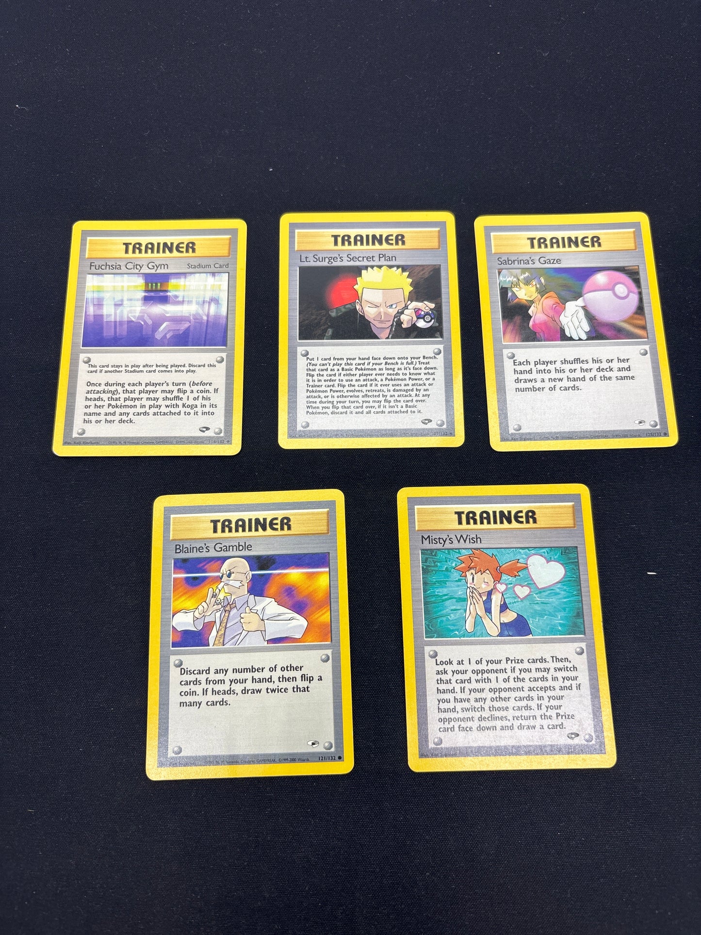 Auction Lot 122: Pokemon Cards Assorted Lot of 5 Gym Heroes Gym Challenge Trainers Conditions Vary