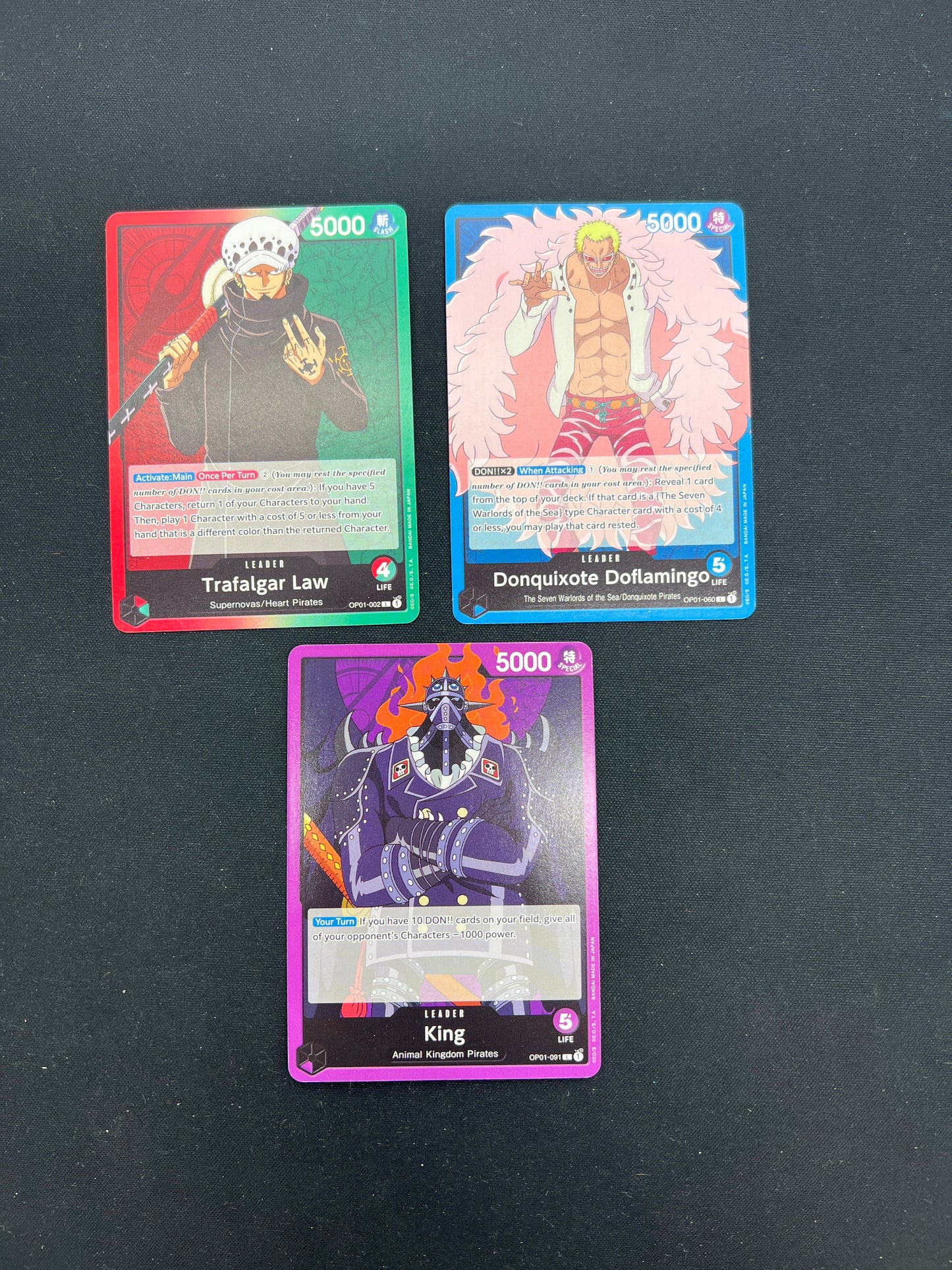 Auction Lot 127: One Piece TCG Lot of 3 Cards Conditions Vary