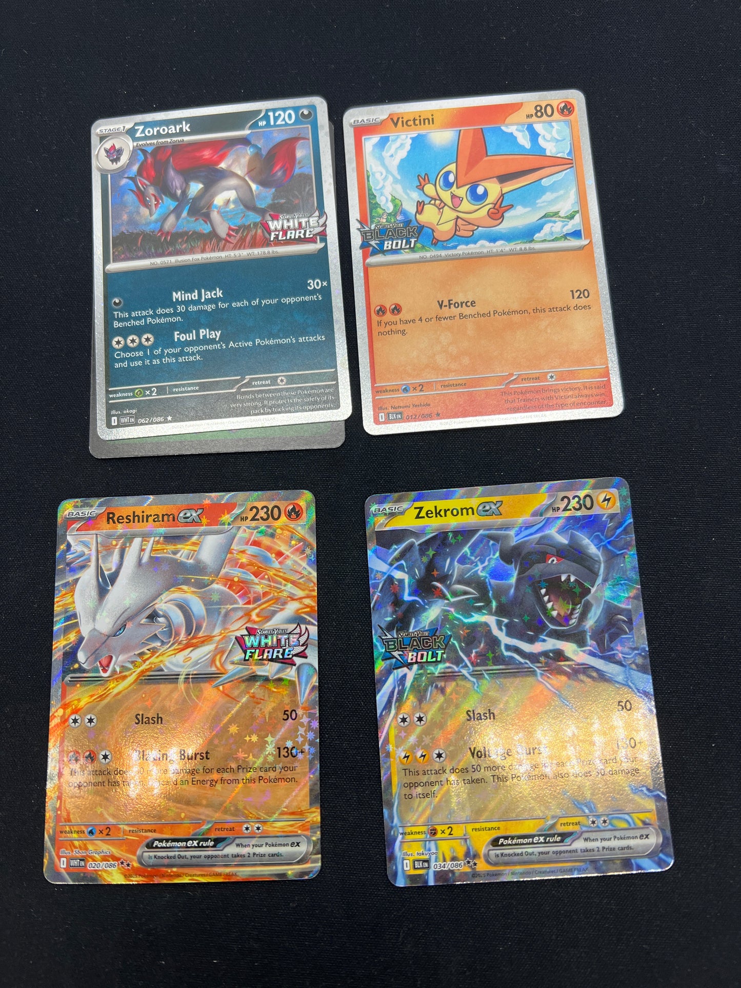 Auction Lot 304: Pokemon Cards Black Bolt White Flare Stamped Promos Conditions Vary