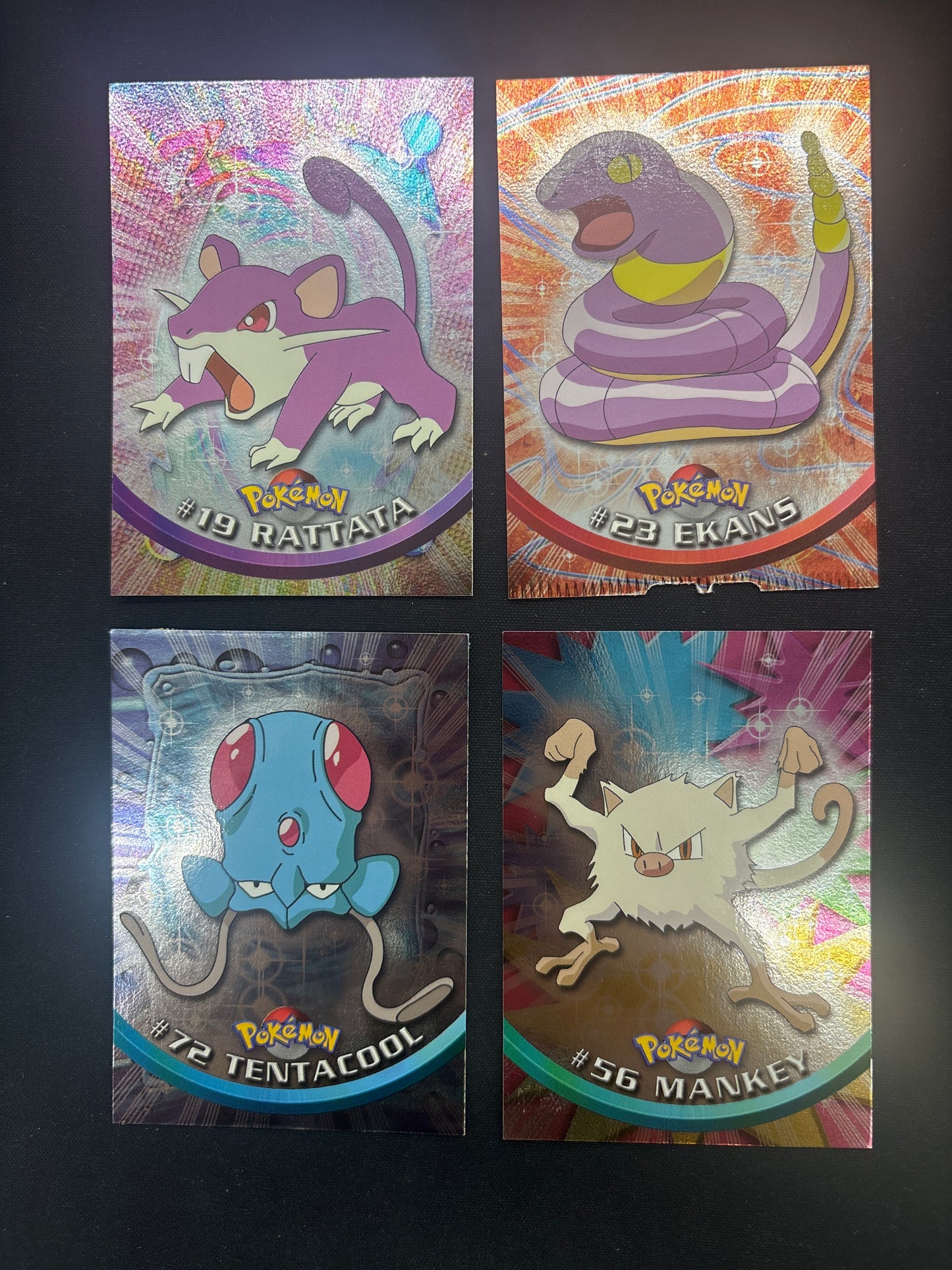 Auction Lot 64: Pokemon Cards Lot of 4 Topps Chrome Foil 1999 Conditions Vary