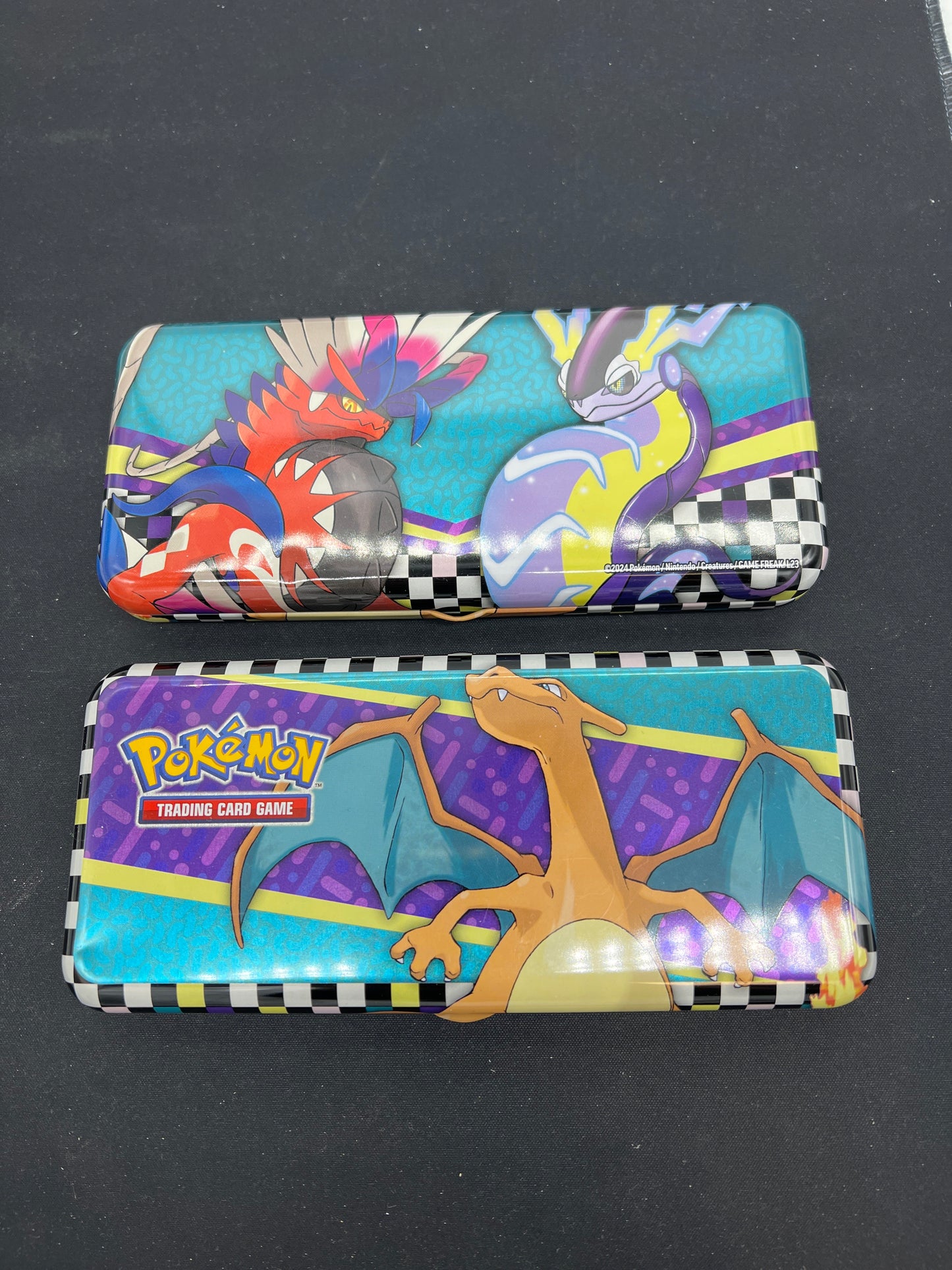 Auction Lot 216: Pokemon Metal Pencil Case Empty Lot of 2