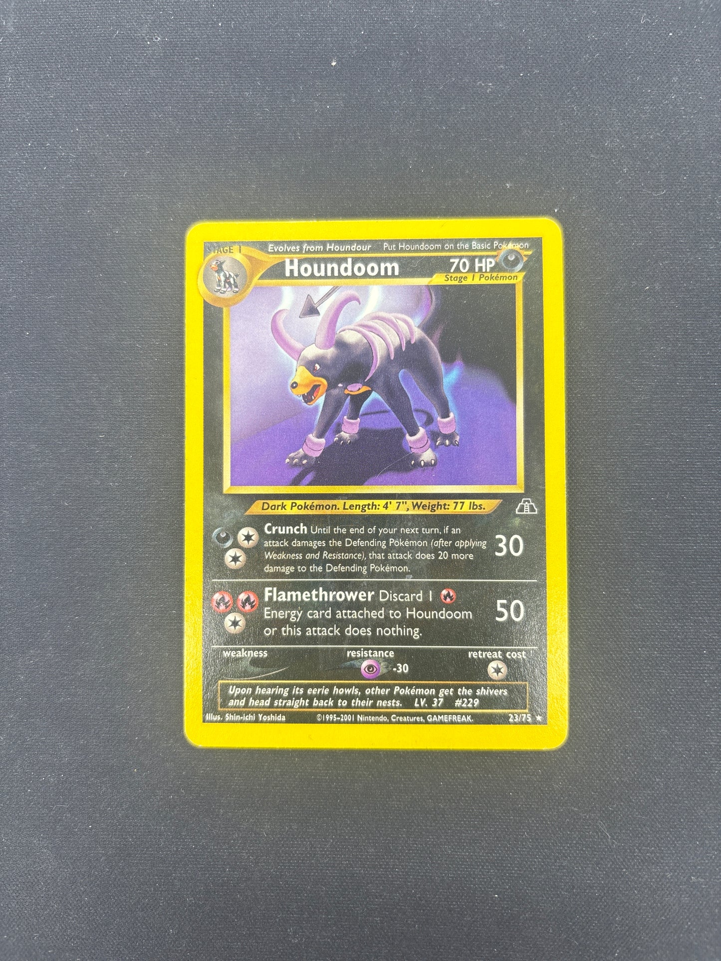 Auction Lot 38: Pokemon Card Houndoom Neo Discovery Condition Vary