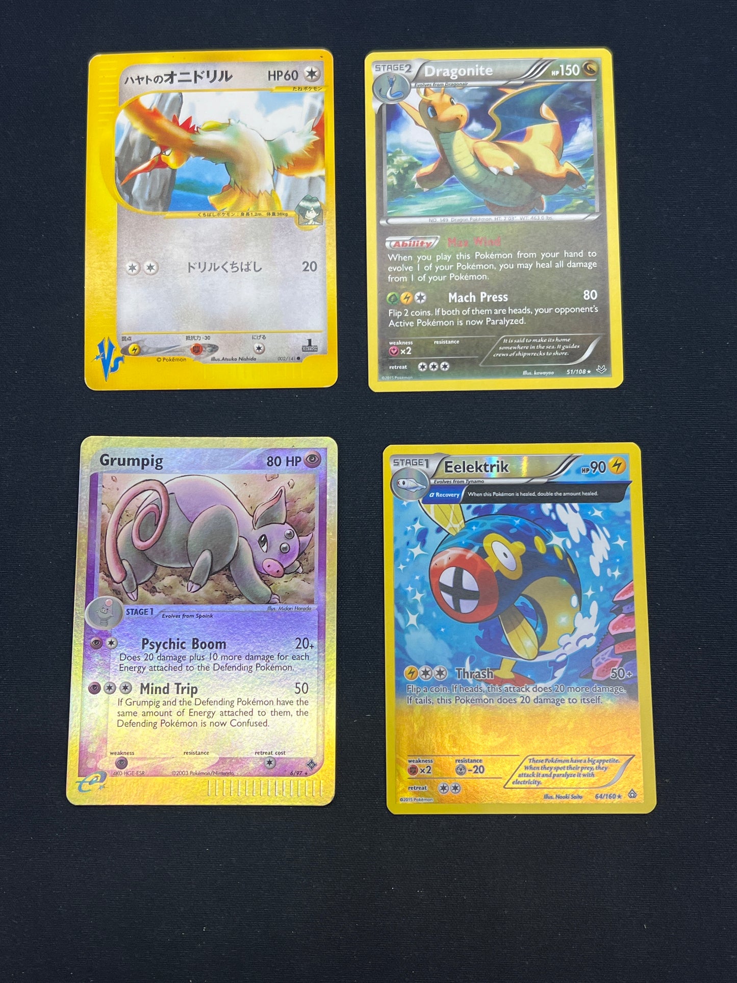 Auction Lot 61: Pokemon Cards Reverse Holo Mid Era & VS Series Assorted Lot Conditions Vary