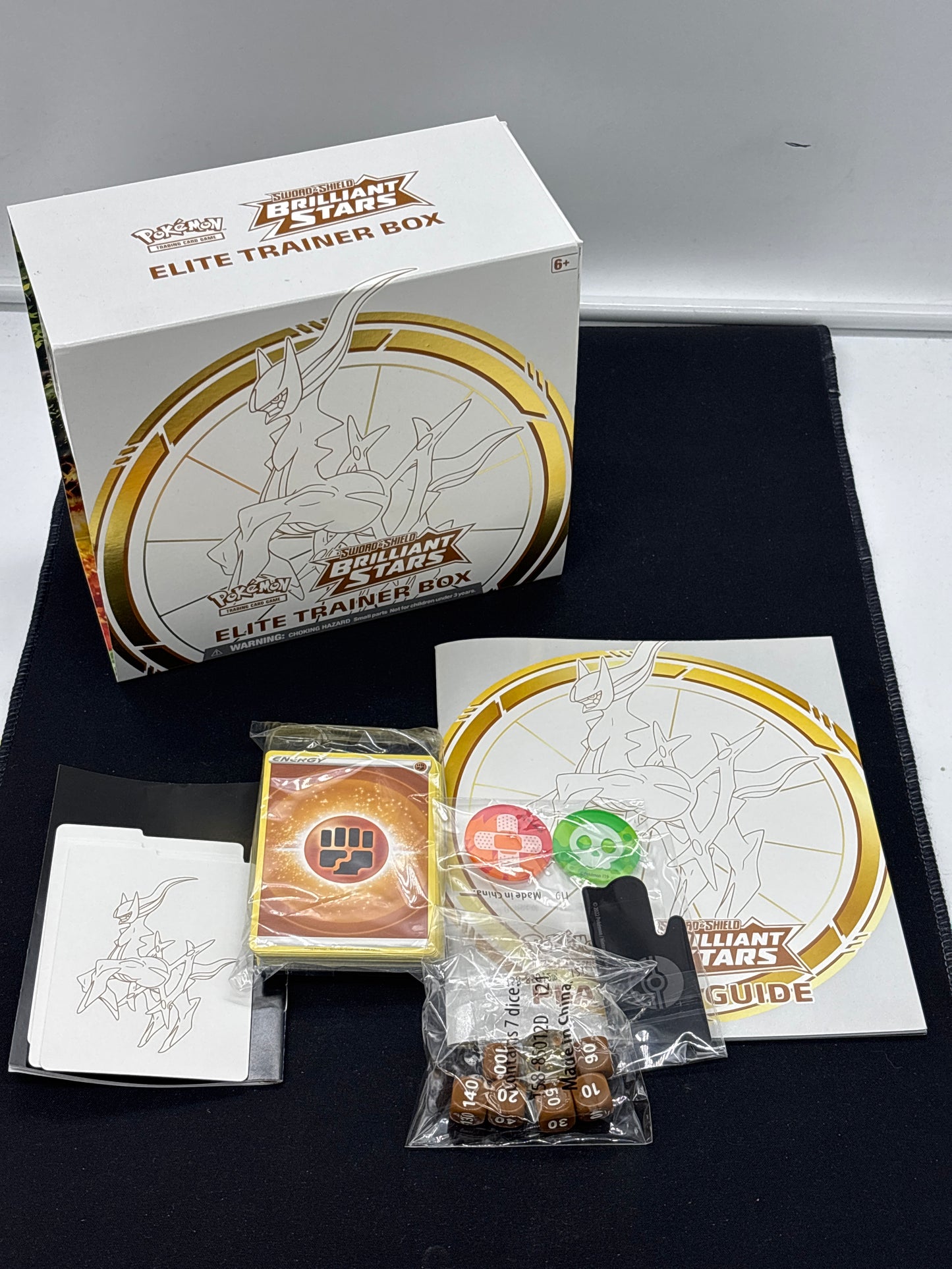 Auction Lot 290: Pokemon Brilliant Stars Elite Trainer Box & Accessories
