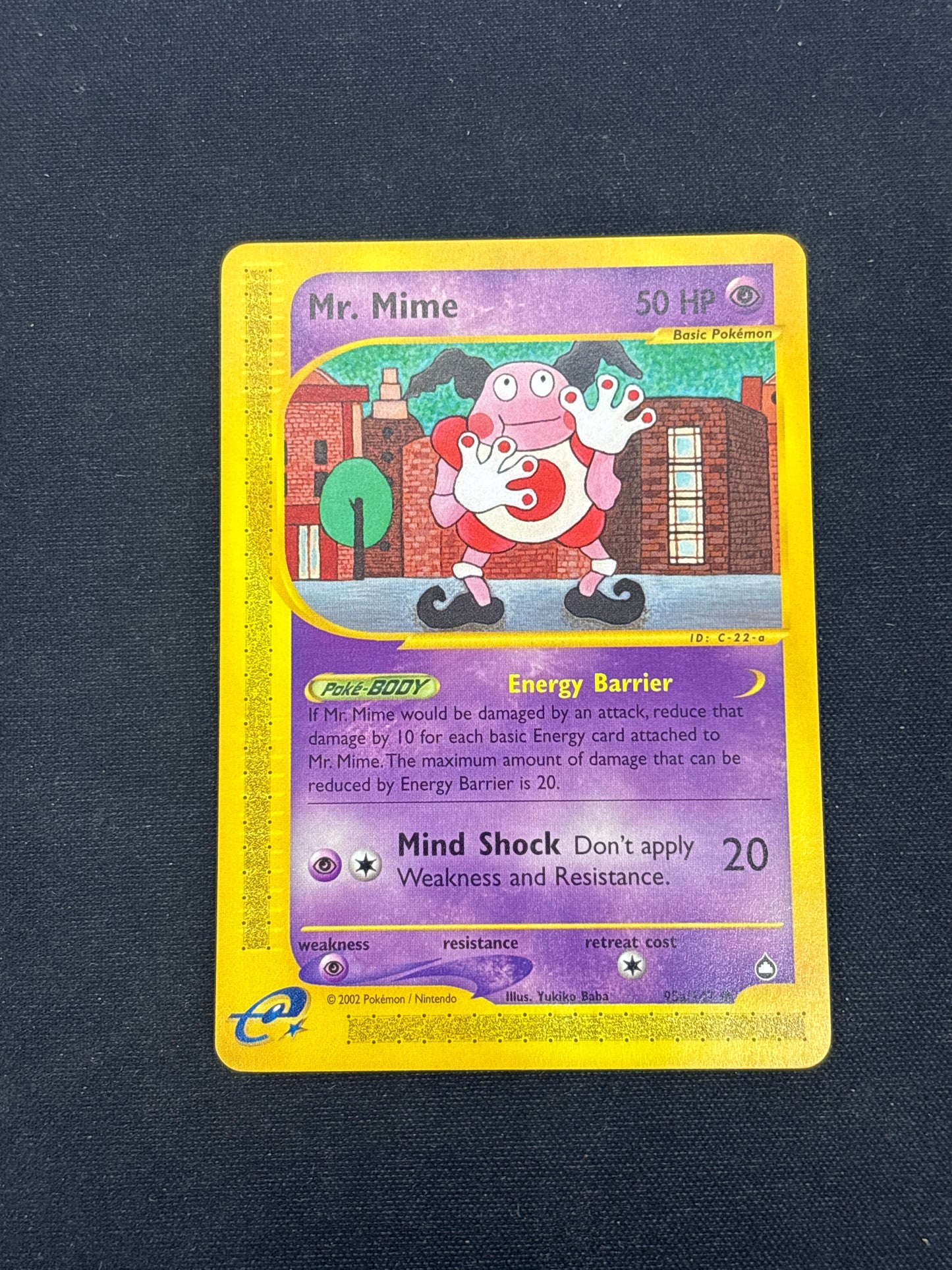 Auction Lot 290: Pokemon Cards Aquapolis Mr.Mime Common Condition Vary