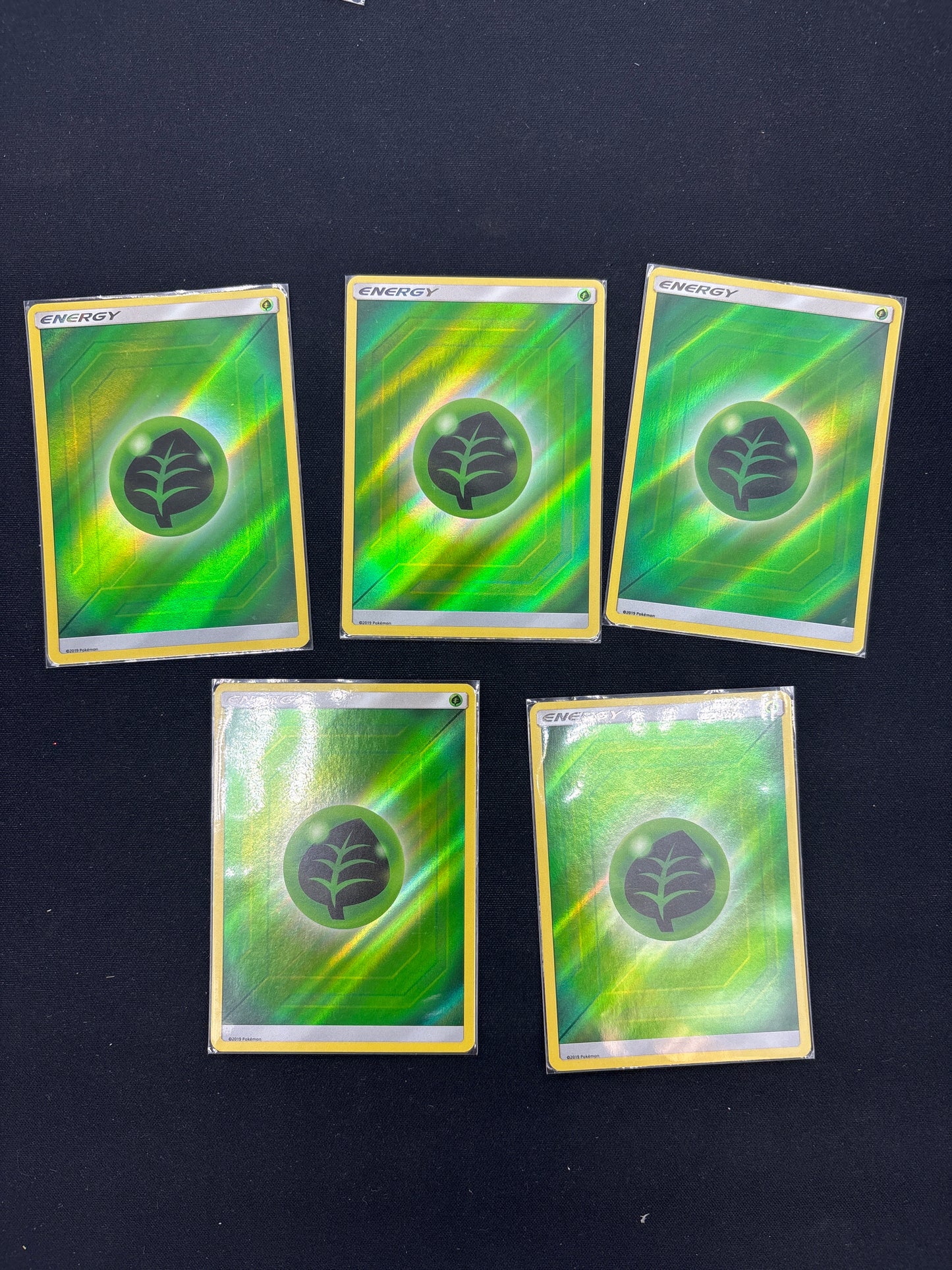 Auction Lot 255: Grass Energy Holo Card Lot Conditions Vary
