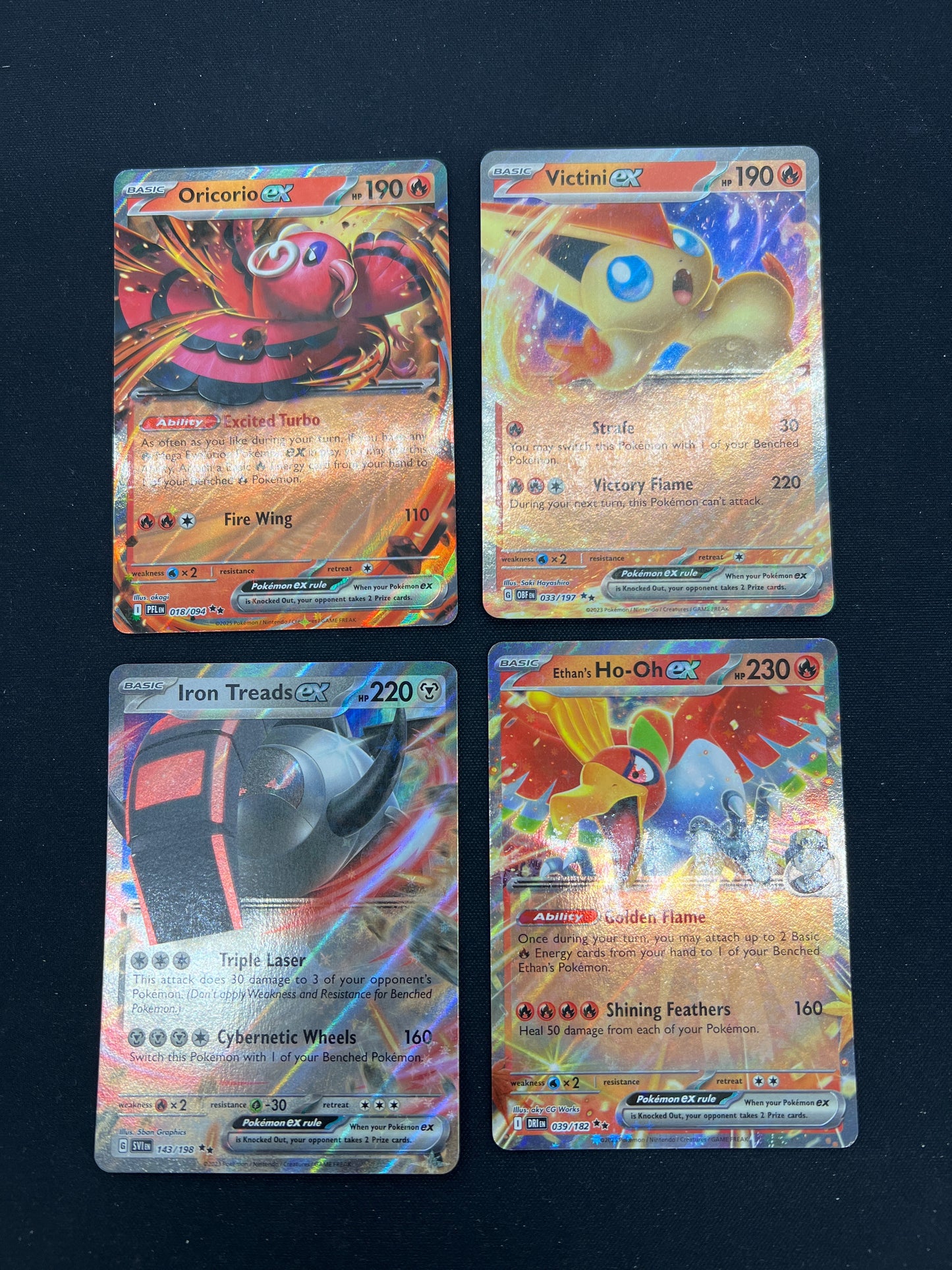 Auction Lot 339: Pokemon Cards Lot of 4 Assorted EX Ultra Rares SV Conditions Vary