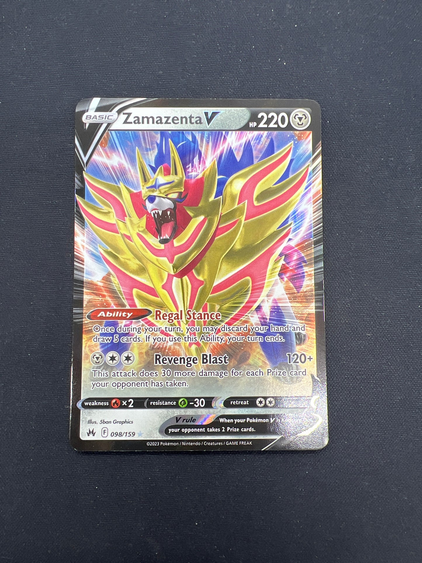 Auction Lot 248: Pokemon Card Zamazenta V Crown Zenith Conditions Vary