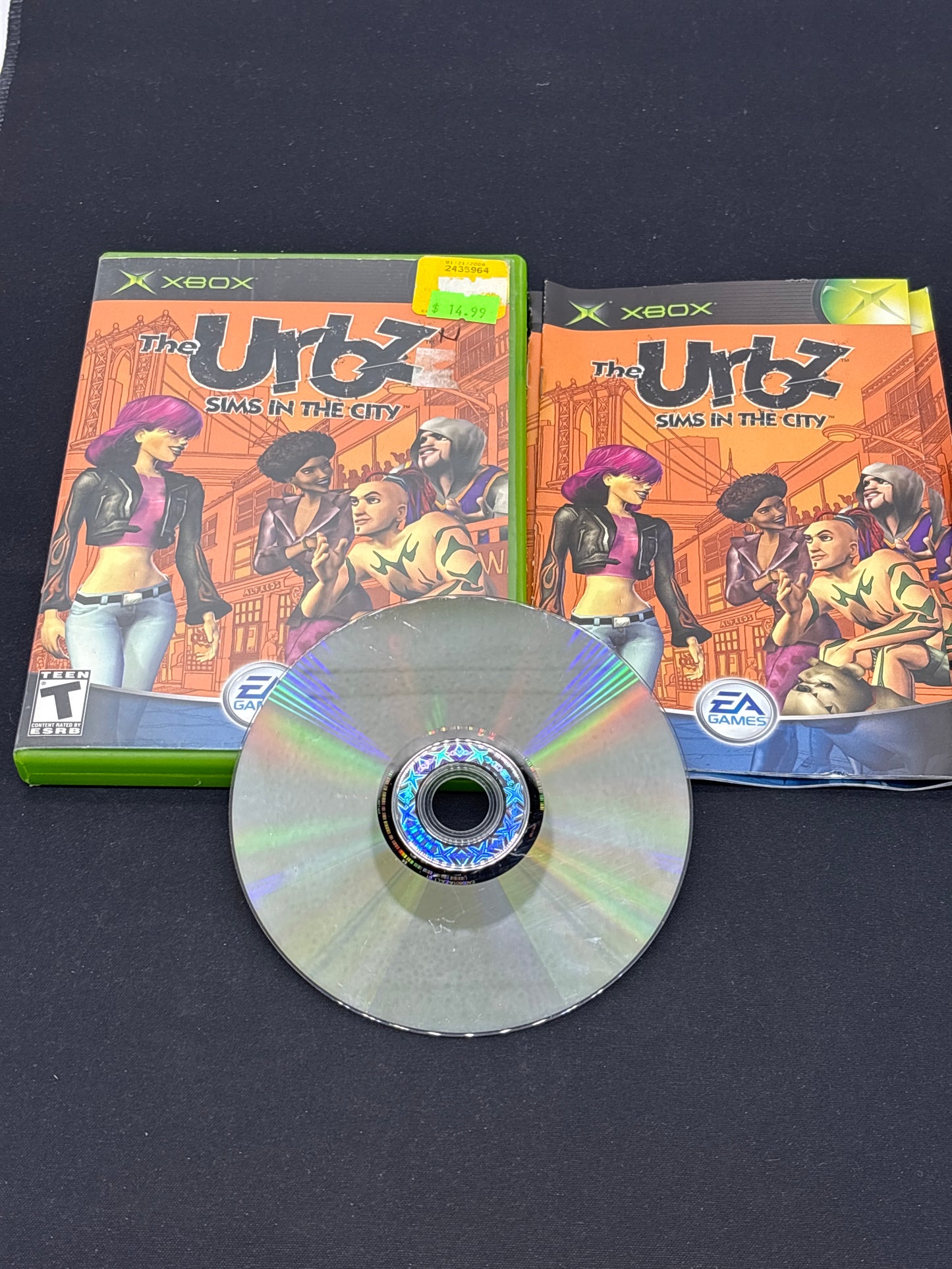 Auction Lot 125: XBOX Video Game The Urbz Sims in the City CIB