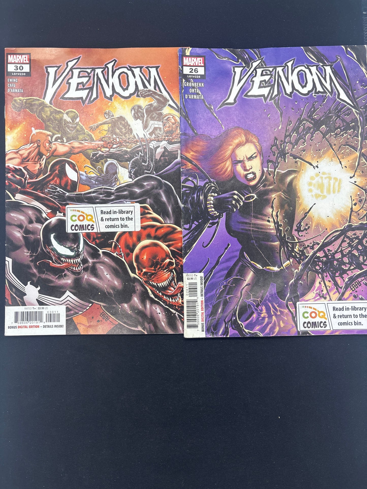 Auction Lot 246: Marvel Venom Comic Book Lot Issues 26 & 30