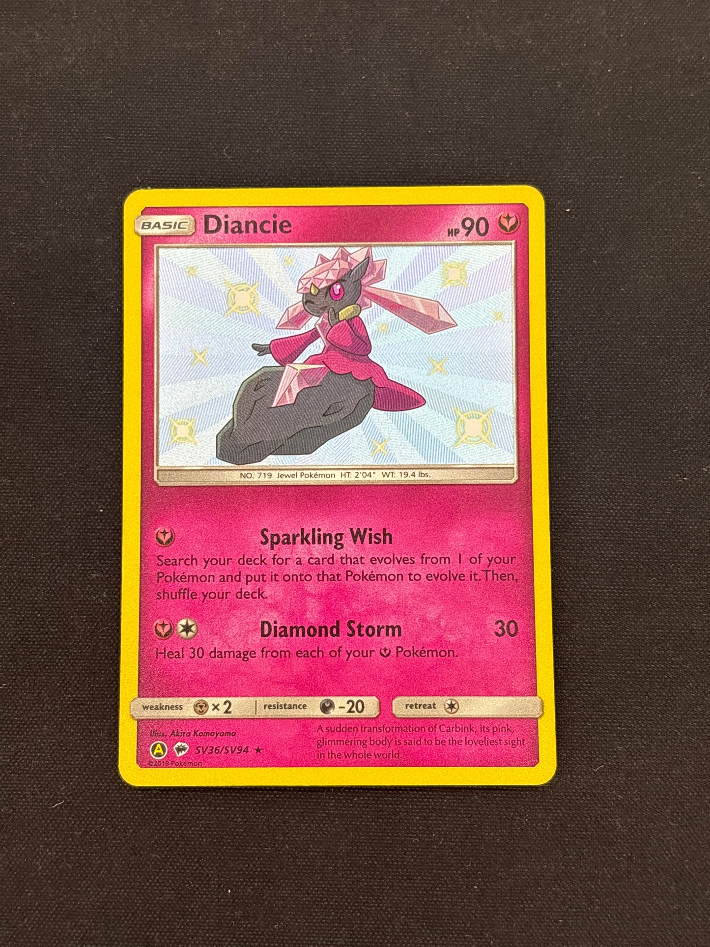 Auction Lot 227: Diancie Baby Shiny Card Conditions Vary