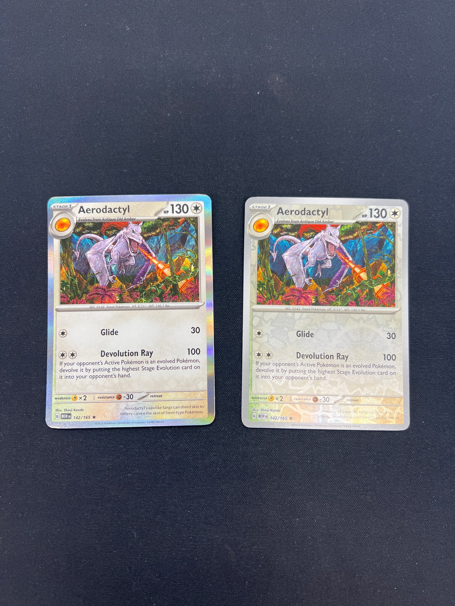 Auction Lot 183: Pokemon Cards Lot of 2 Aerodactyl 151 Conditions Vary