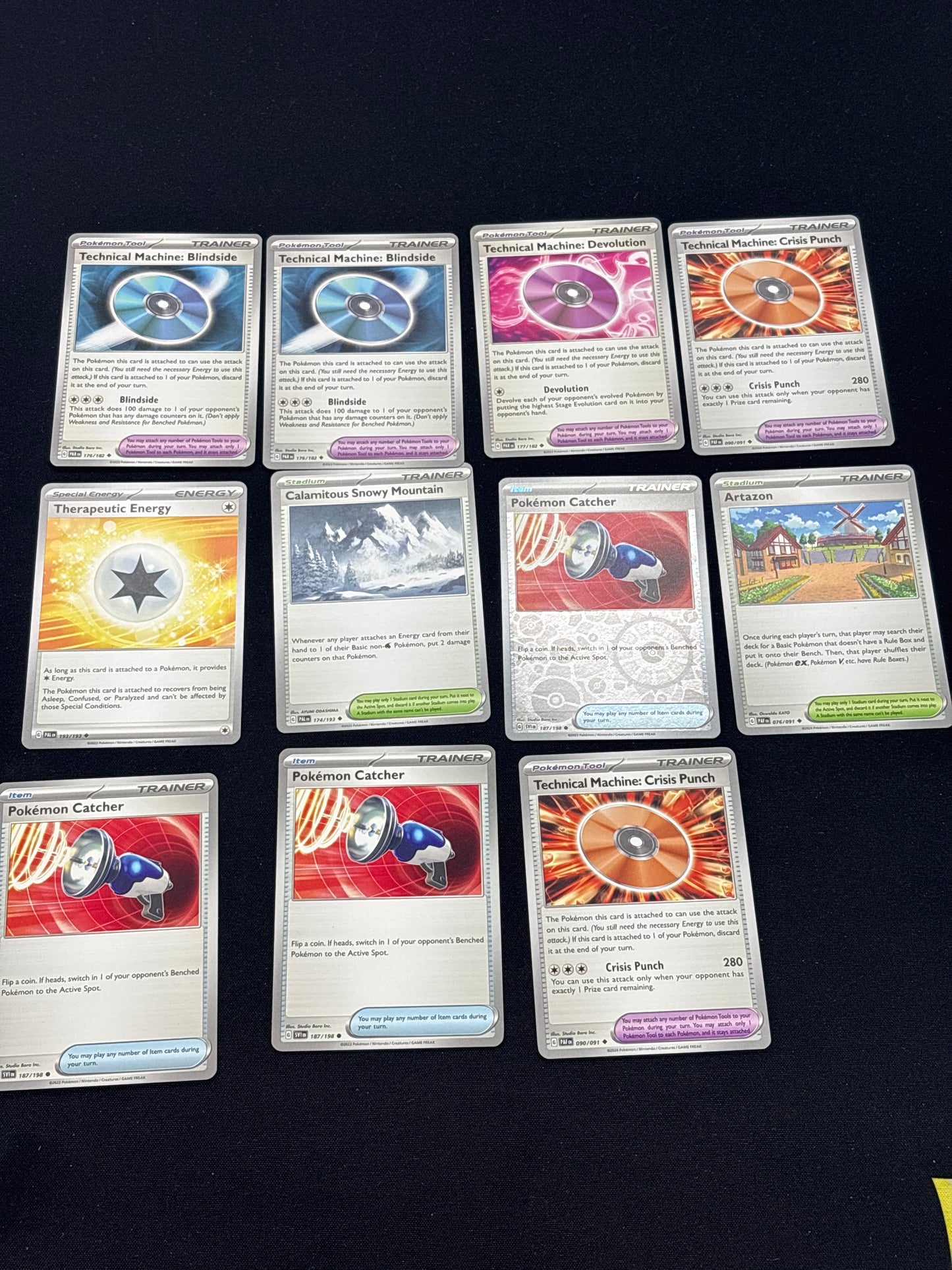 Auction Lot 376: Pokemon SV Trainer Card Lot Conditions Vary