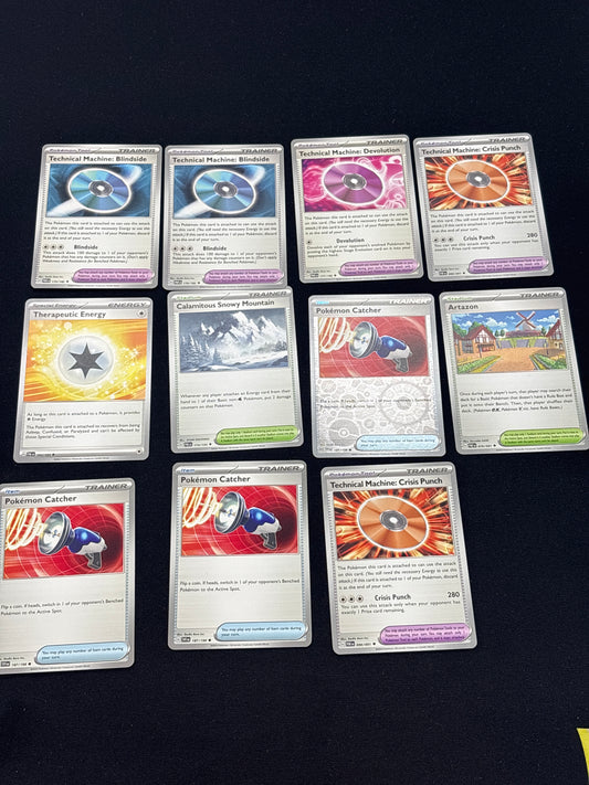 Auction Lot 376: Pokemon SV Trainer Card Lot Conditions Vary