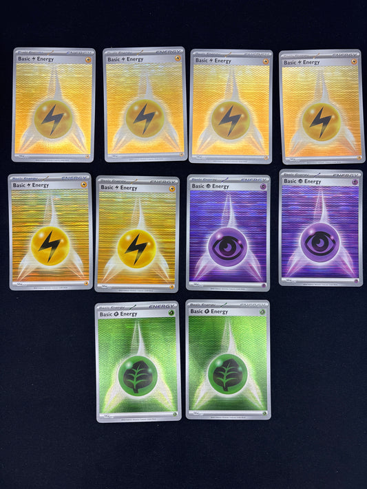 Auction Lot 291: Pokemon Holo Energy Card Lot Conditions Vary