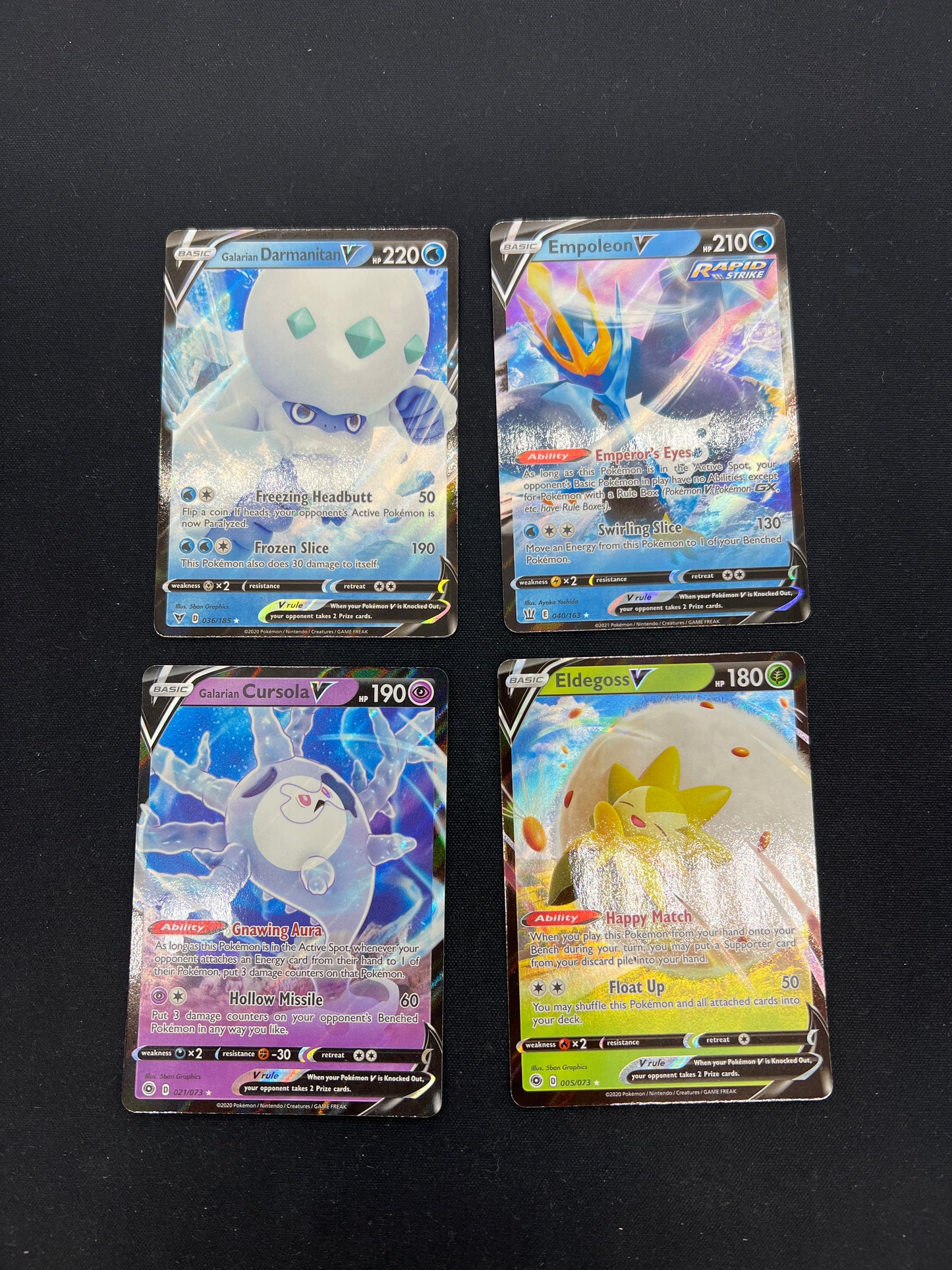 Auction Lot 199: Pokemon Cards Assorted Lot of 4 V Full Arts Conditions Vary