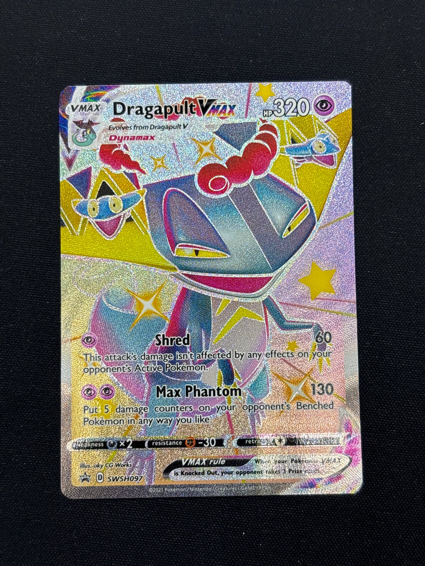 Auction Lot 219: Dragapult VMAX Shiny Full Art Card Conditions Vary
