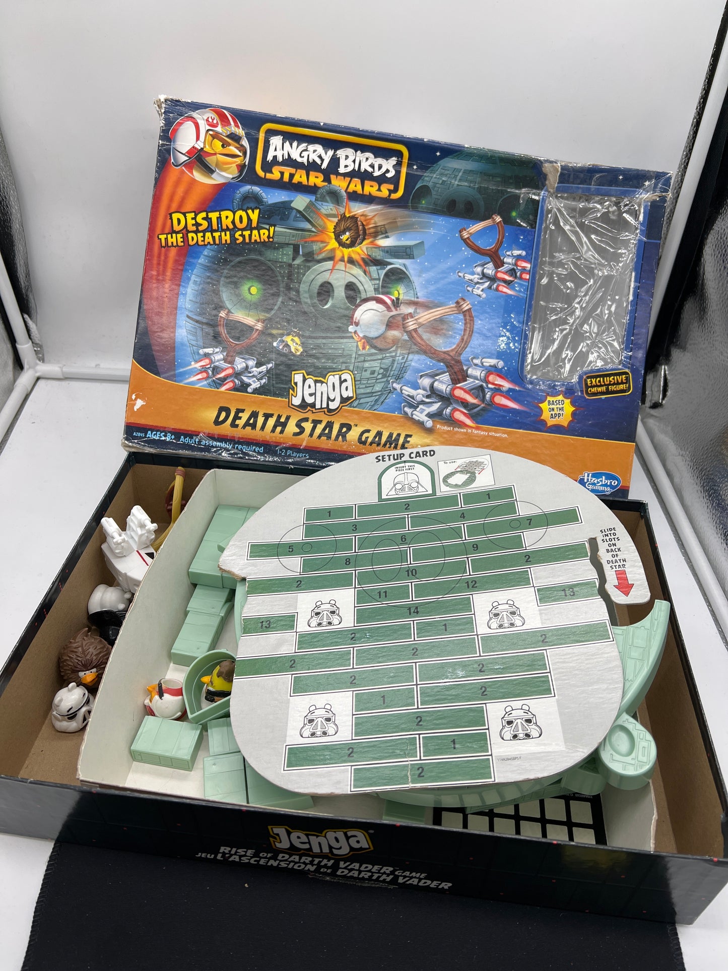Auction Lot 124: Angry Birds Star Wars Jenga Death Star Game As Is