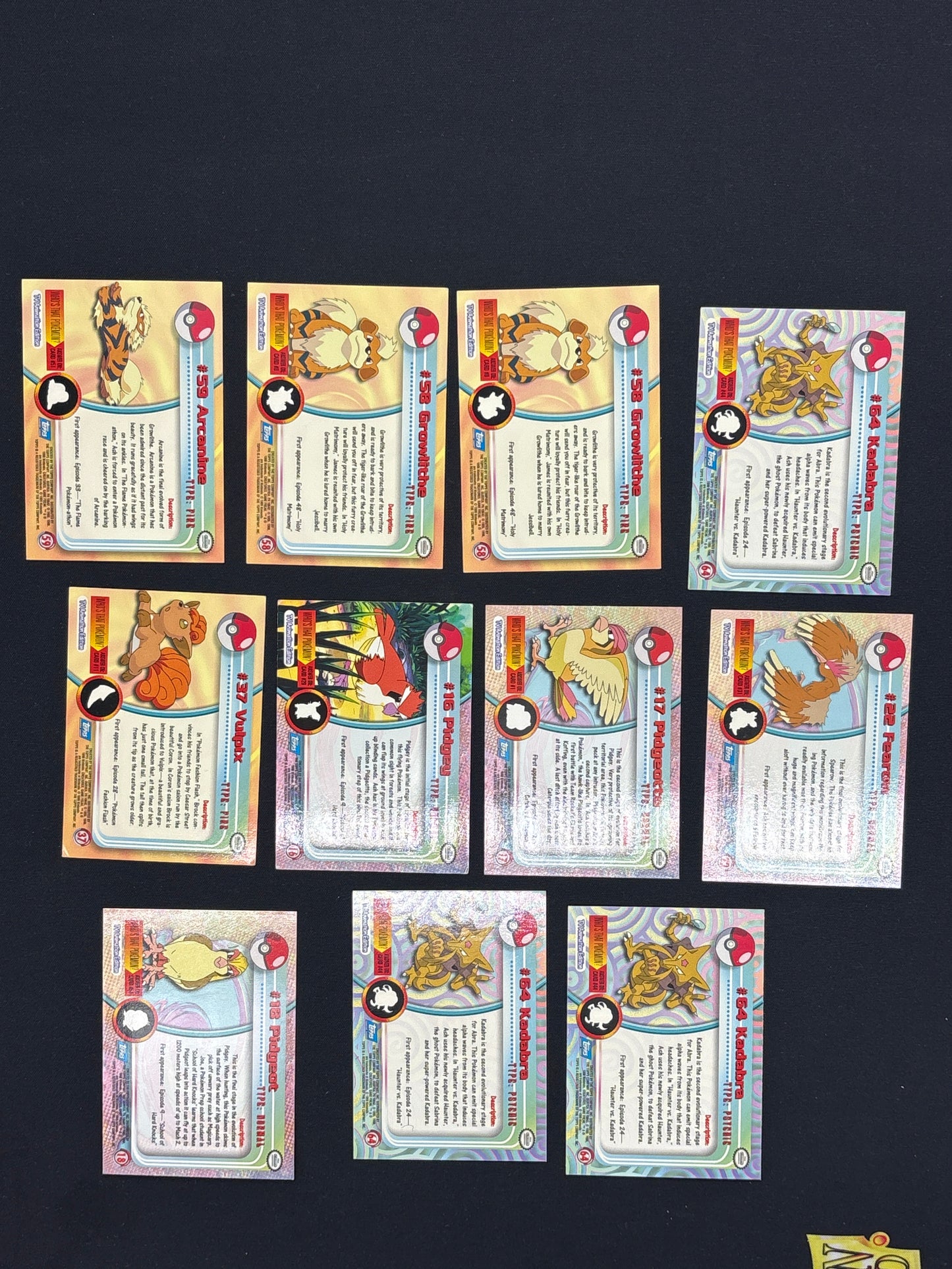 Auction Lot 96: Pokemon Topps Chrome Card Lot 8 Conditions Vary