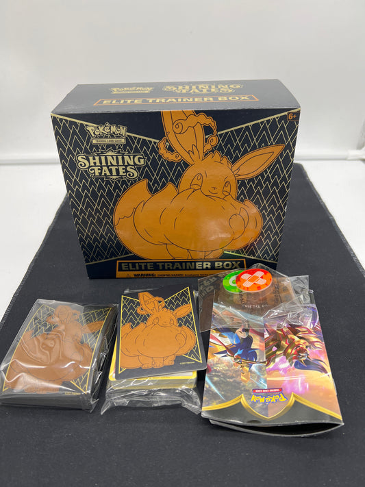 Auction Lot 254: Pokemon Shining Fates EMPTY ETB With Accessories