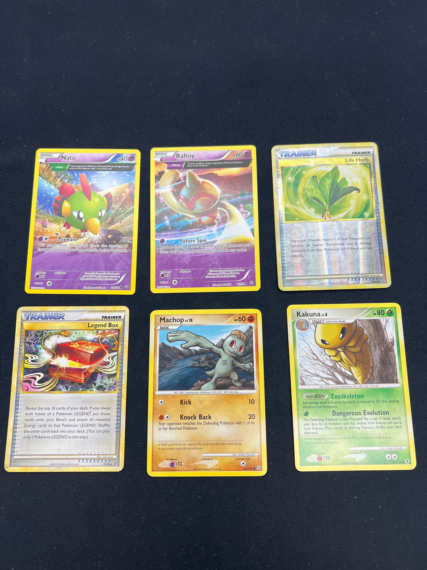 Auction Lot 138: Pokemon Cards Lot of 6 Mid Era Commons Uncommons Conditions Vary