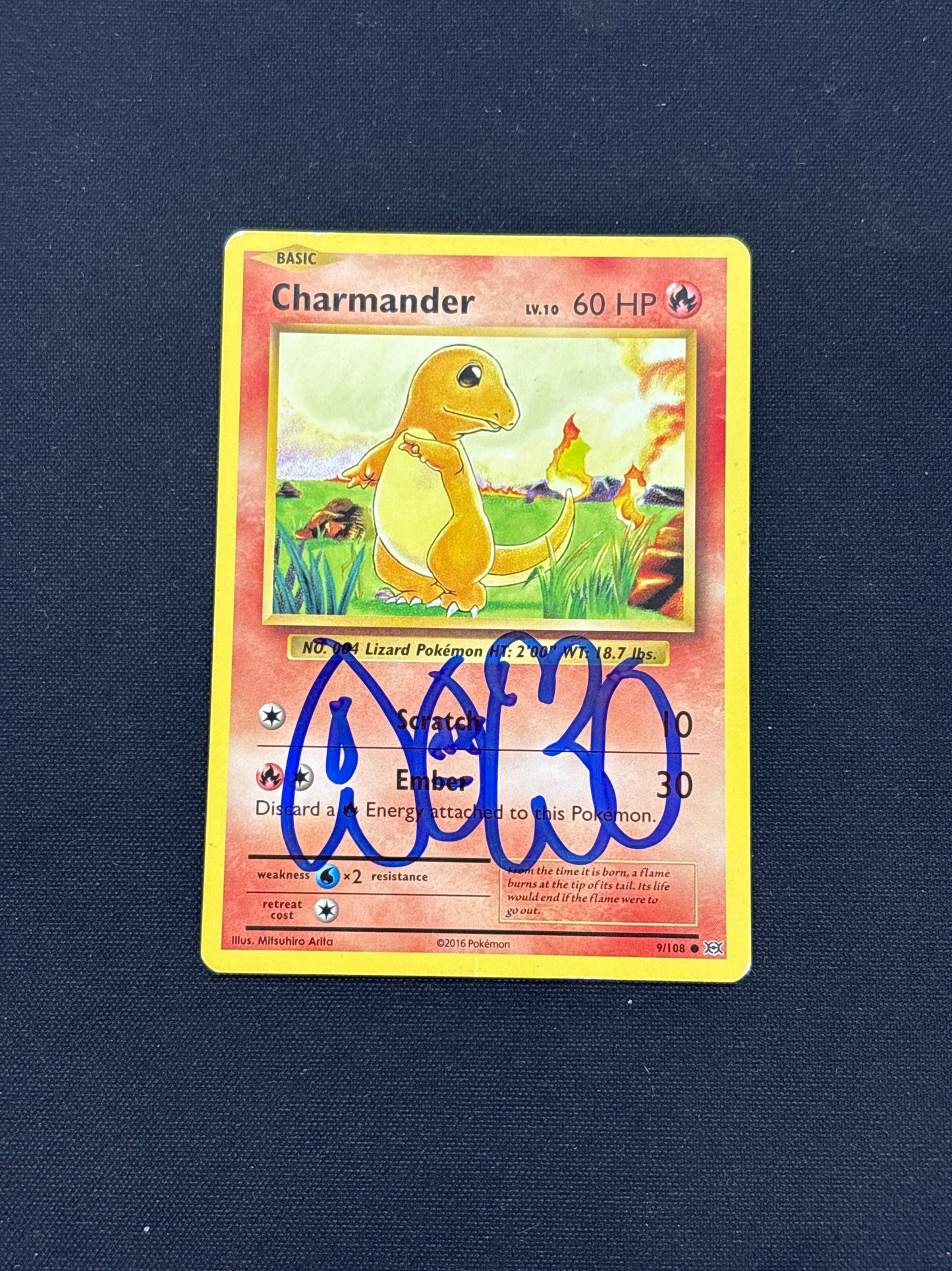 Auction Lot 109: Charmander XY Evolutions Common Steve Aoki On Card Autograph Conditions Vary
