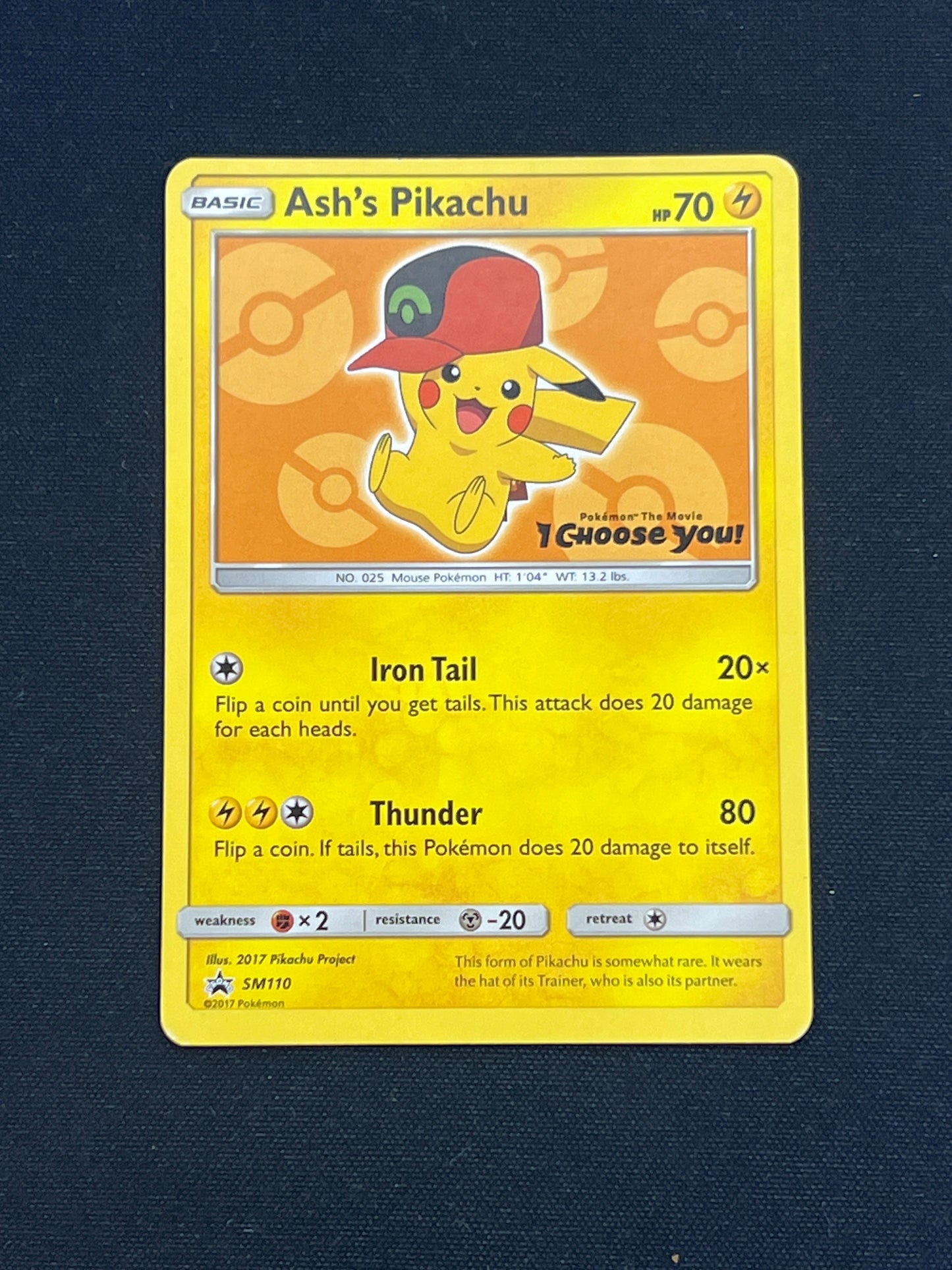 Auction Lot 224: Pokemon Cards Ash's Pikachu I Choose You Promo SM 110 Condition Vary