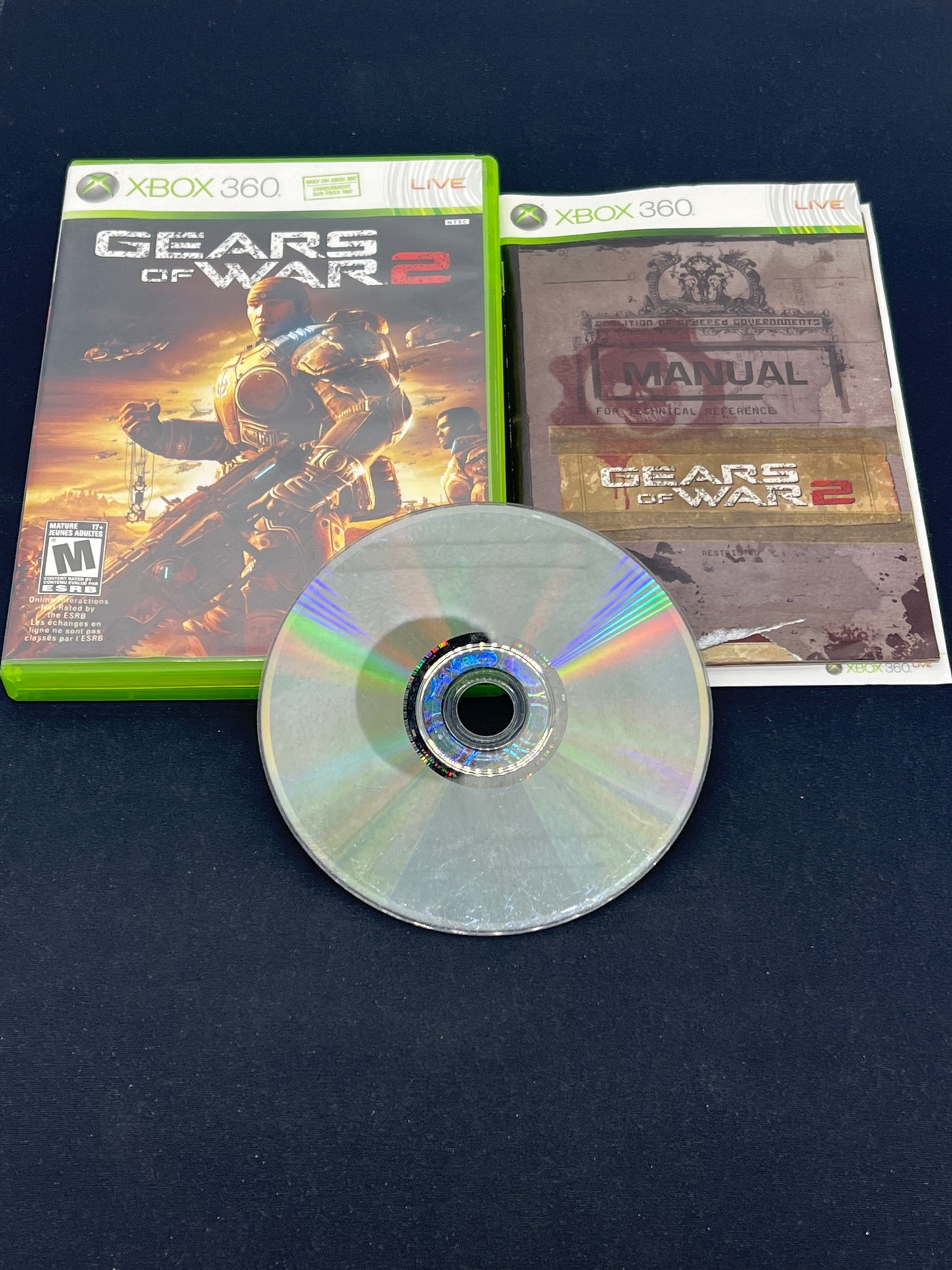 Auction Lot 285: XBOX 360 Video Game Gears of War 2 CIB