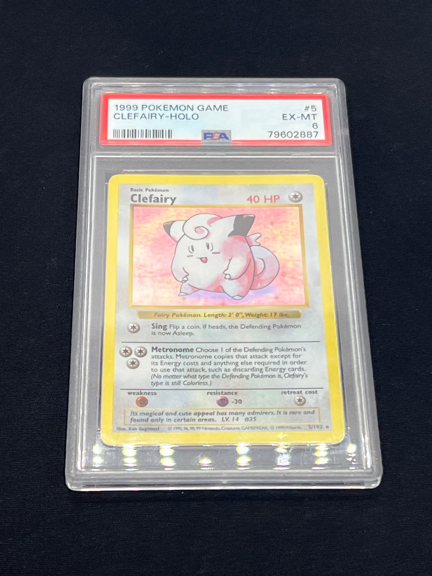 Auction Lot 118: PSA Graded 6 Clefairy Holo Pokemon Base Set