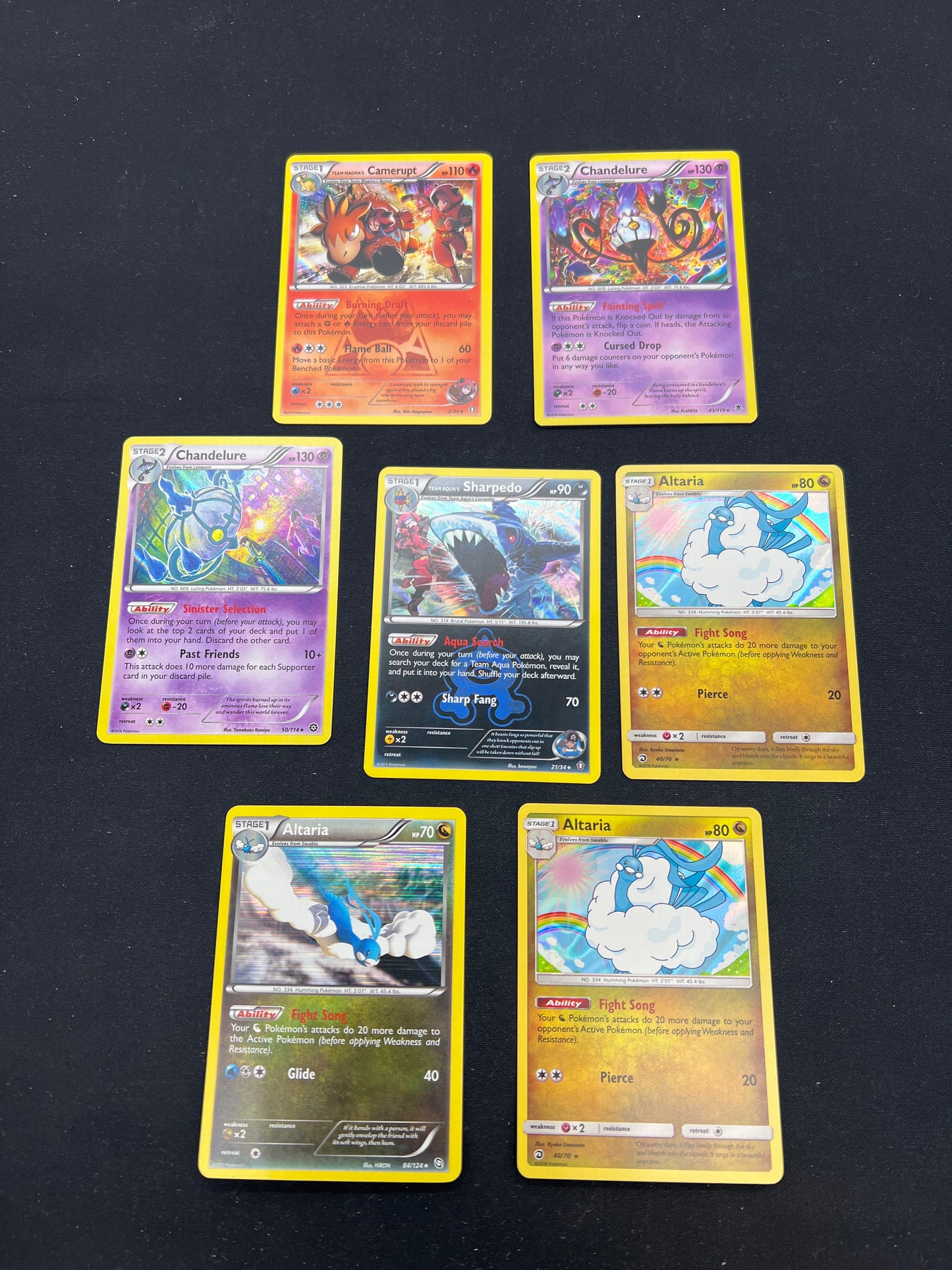 Auction Lot 90: Pokemon Cards Assorted Lot of 7 Holos Conditions Vary