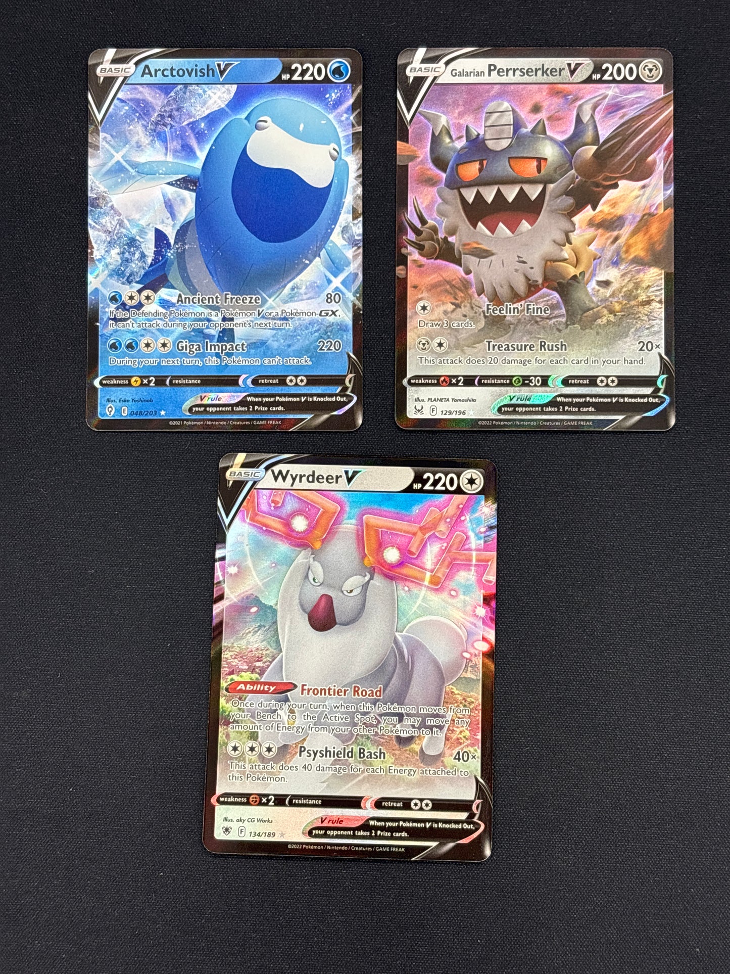 Auction Lot 85: Pokemon SWSH V Full Art Card Lot Conditions Vary