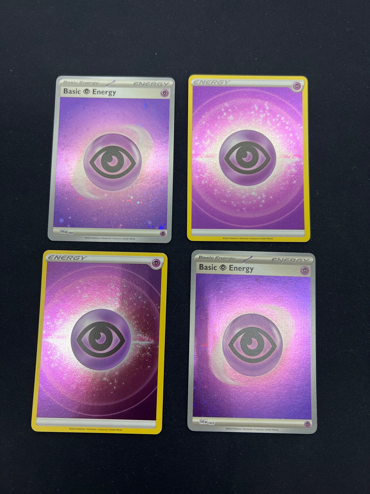 Auction Lot 405: Pokemon Cards Lot of 4 Holo Psychic Energy Condition Vary