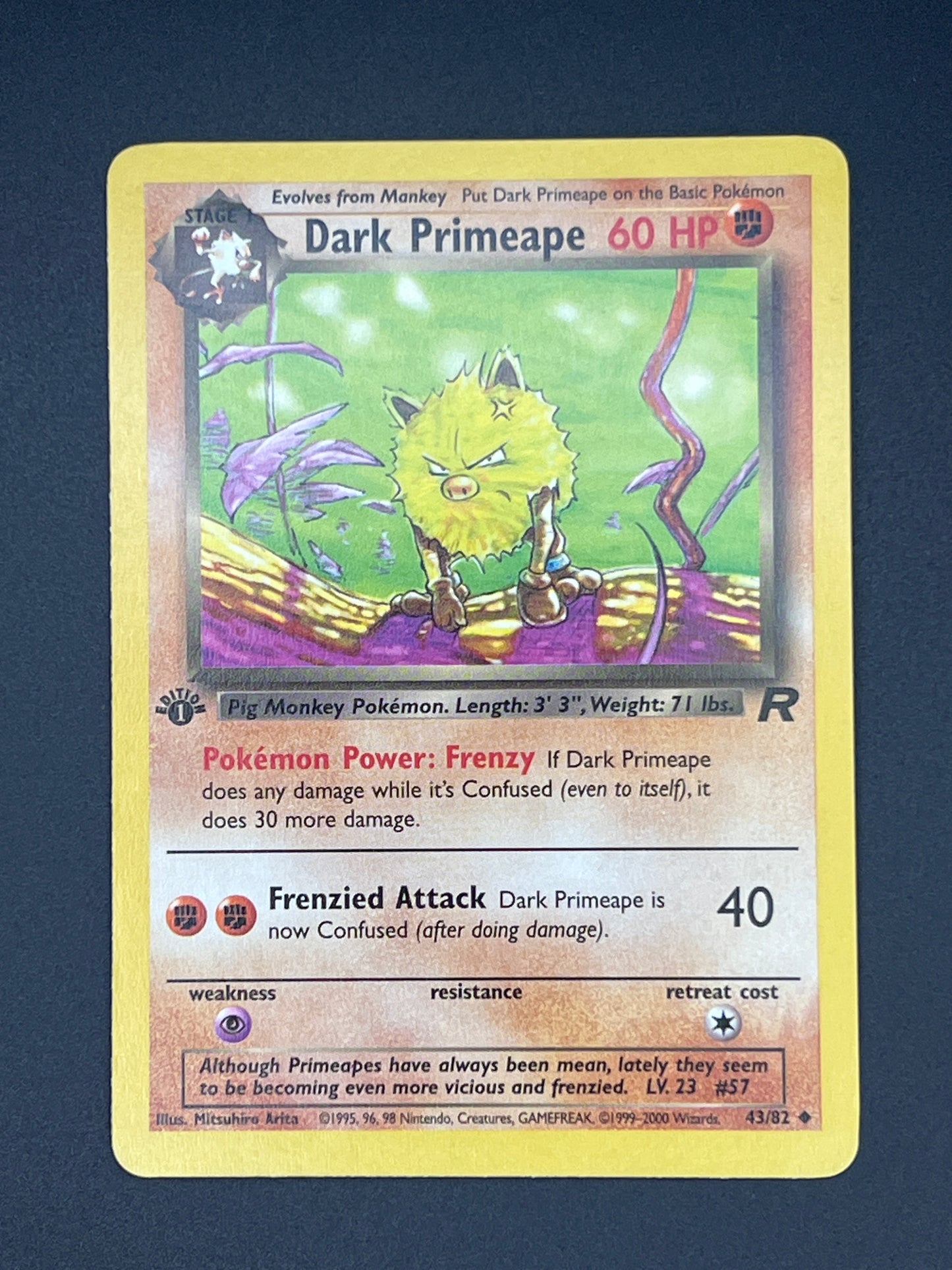 Auction Lot 295: Pokemon Cards 1st Edition Team Rocket Dark Primape Condition Vary