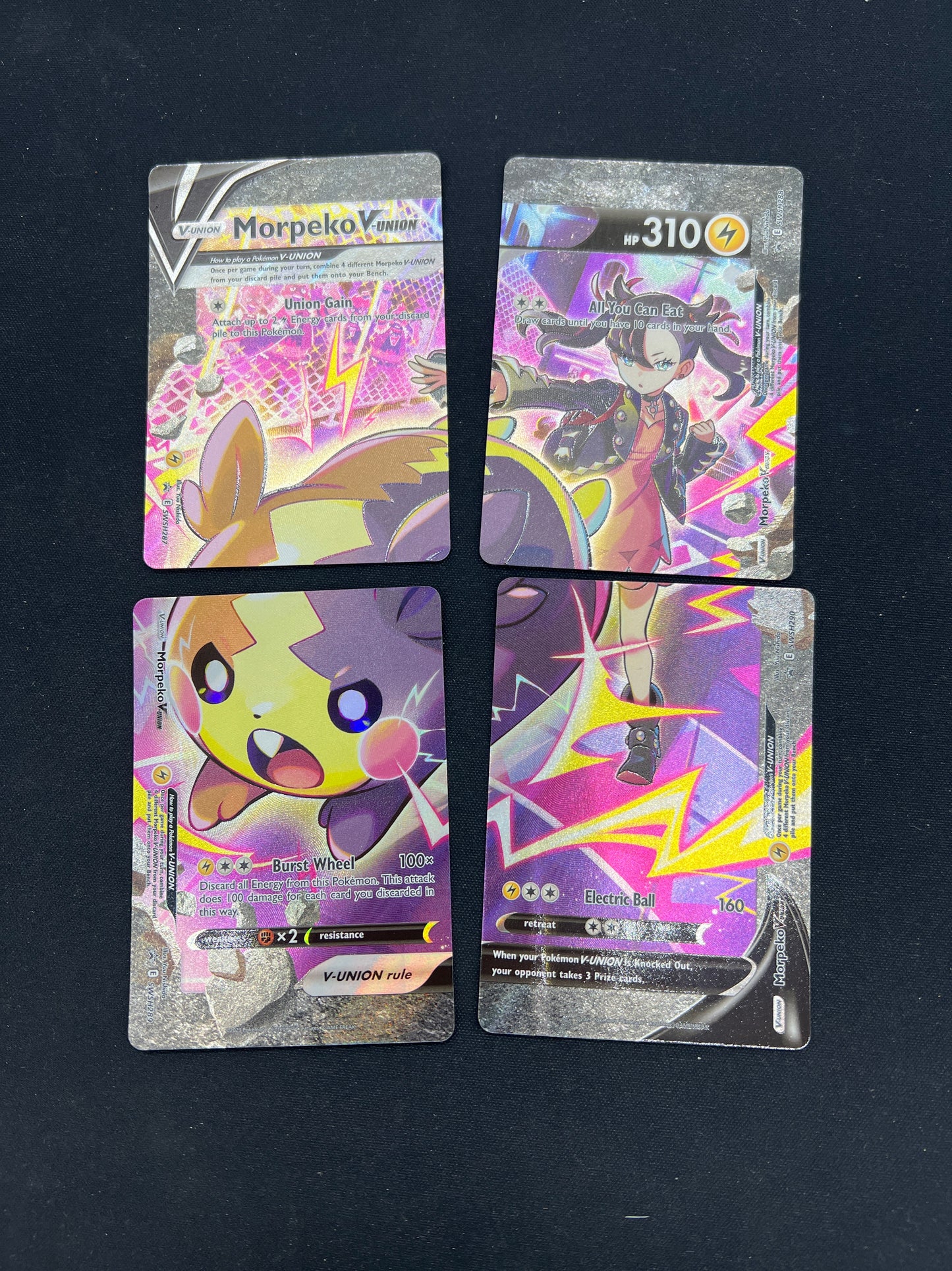 Auction Lot 422: Pokemon Cards Morpeko V Union Lot Condition Vary