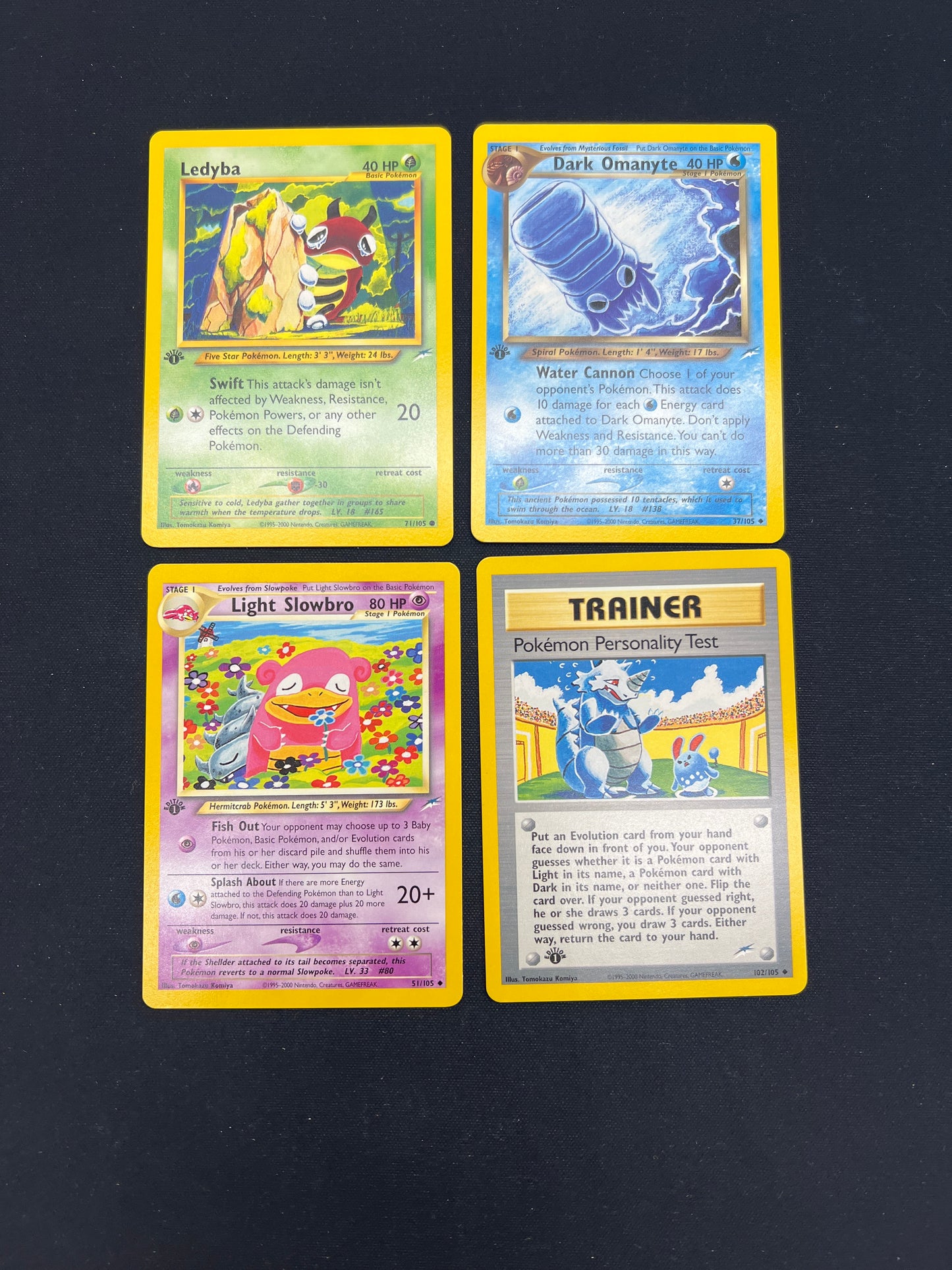 Auction Lot 4: Pokemon Cards Lot of 4 Assorted 1st Edition Neo Destiny Conditions Vary