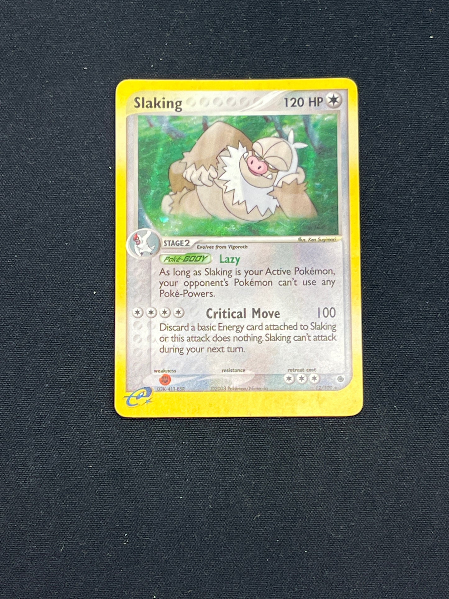 Auction Lot 6: Pokémon Cards Slaking 12/109 Ruby & Sapphire Conditions Vary