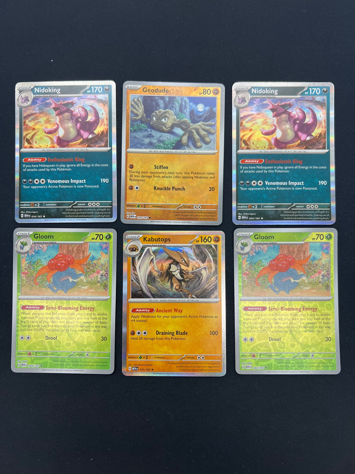 Auction Lot 204: Pokemon Cards Lot of 6 Assorted Reverse Holos 151 Conditions Vary