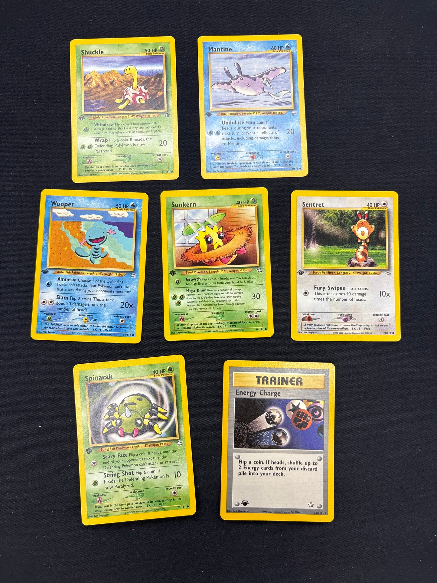 Auction Lot 82: Pokemon 1st Edition Neo Genesis Card Lot Conditions Vary