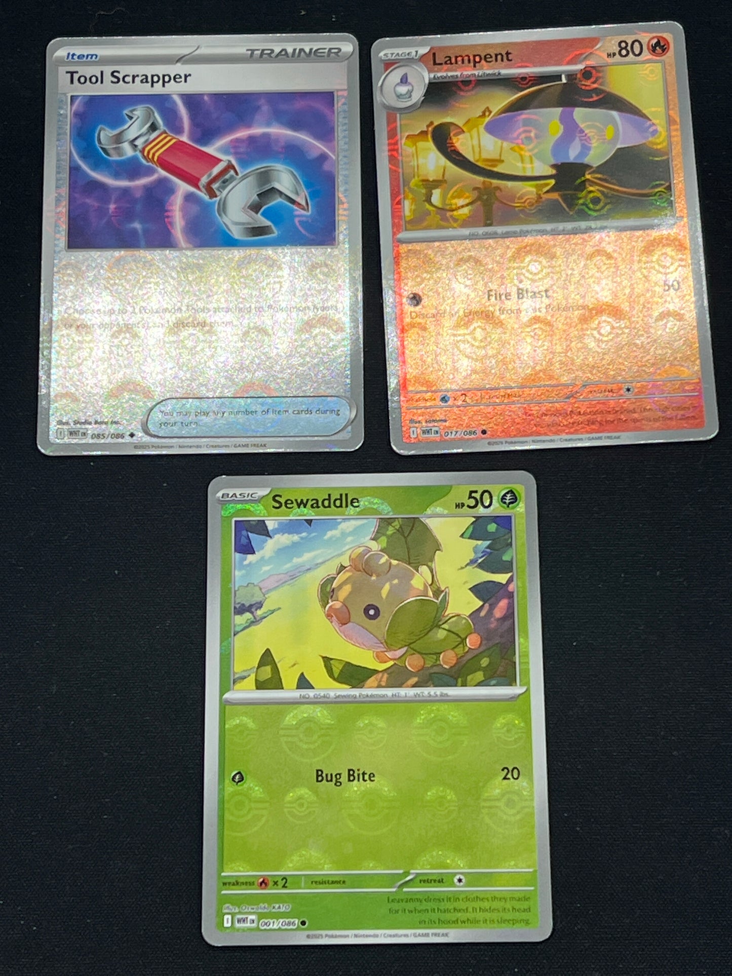 Auction Lot 266: Pokemon Cards SV Black Bolt White Flare Pokeball Holo Card Lot Conditions Vary