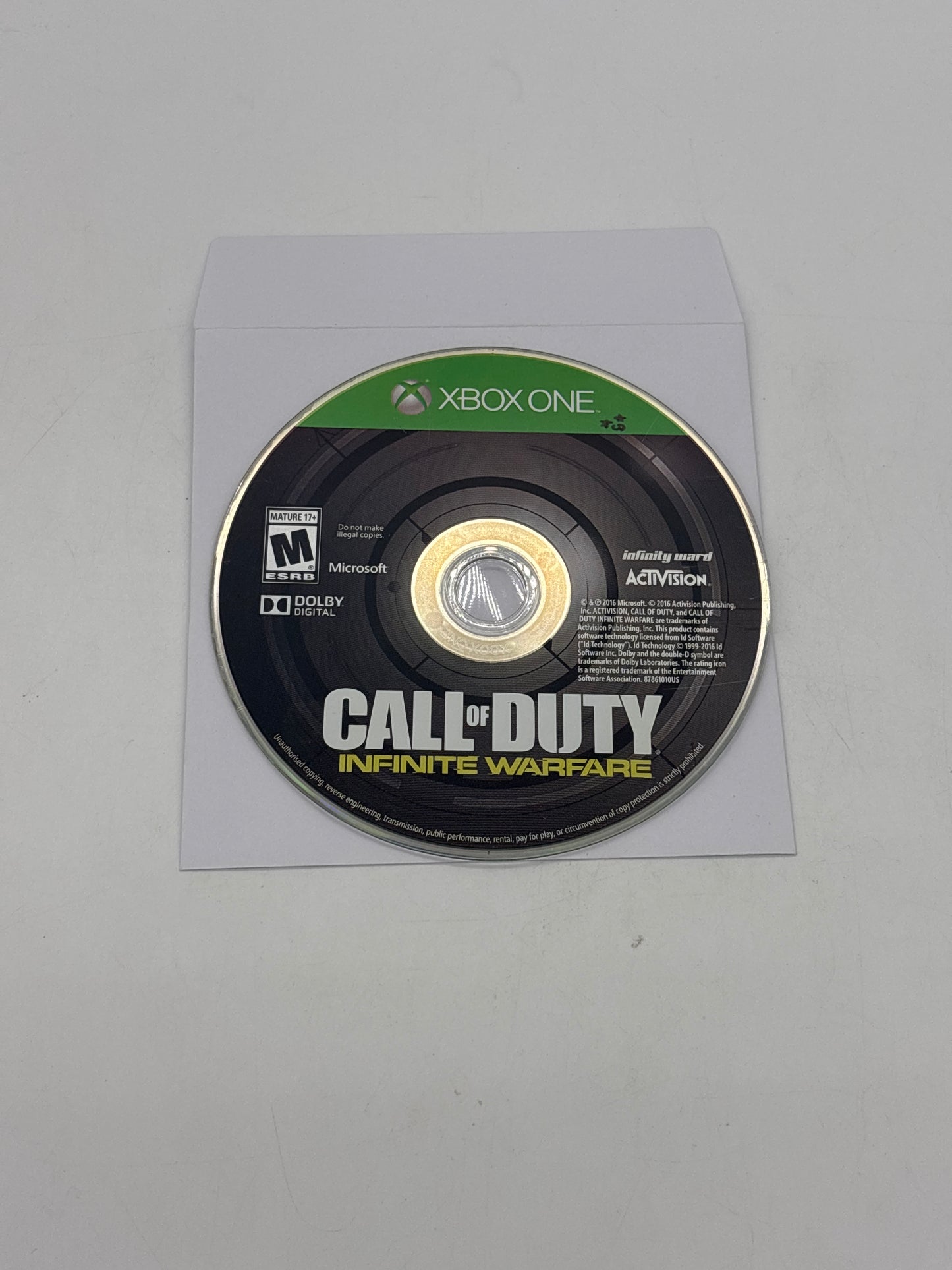 Auction Lot 154: Call of Duty Infinite Warfare Video Game XBOX One Loose