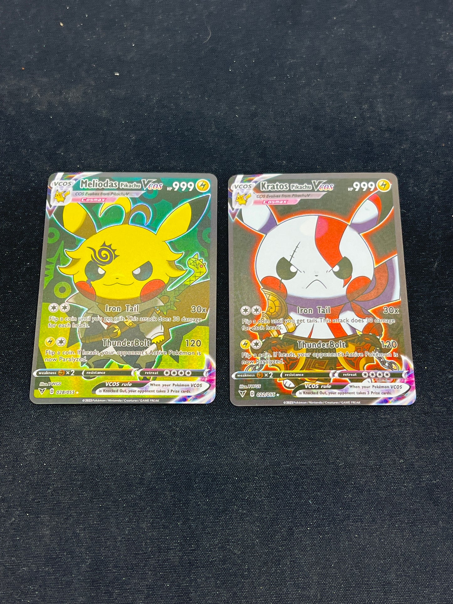 Auction Lot 315: Pokemon Cards CUSTOM Anime Pikachu VMAX Cards