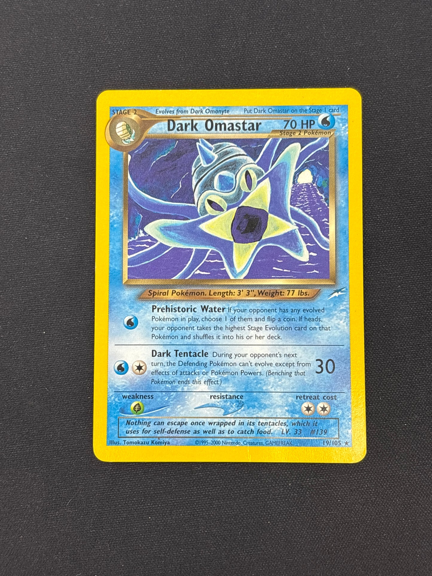 Auction Lot 5: Dark Omastar Pokemon Neo Destiny Card Conditions Vary