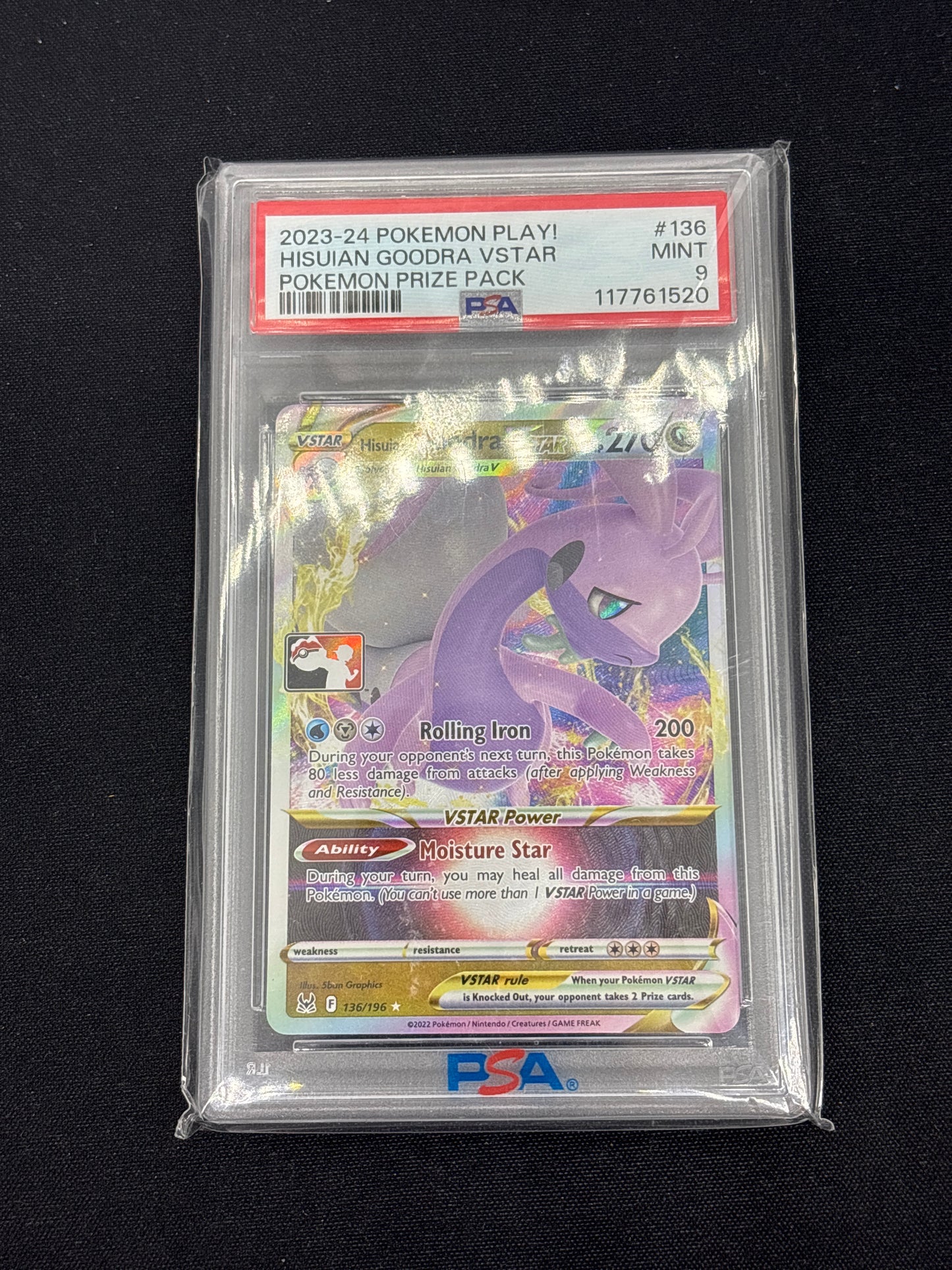 Auction Lot 492: Graded PSA 9 Pokemon Cards Hisuian Goodra VSTAR