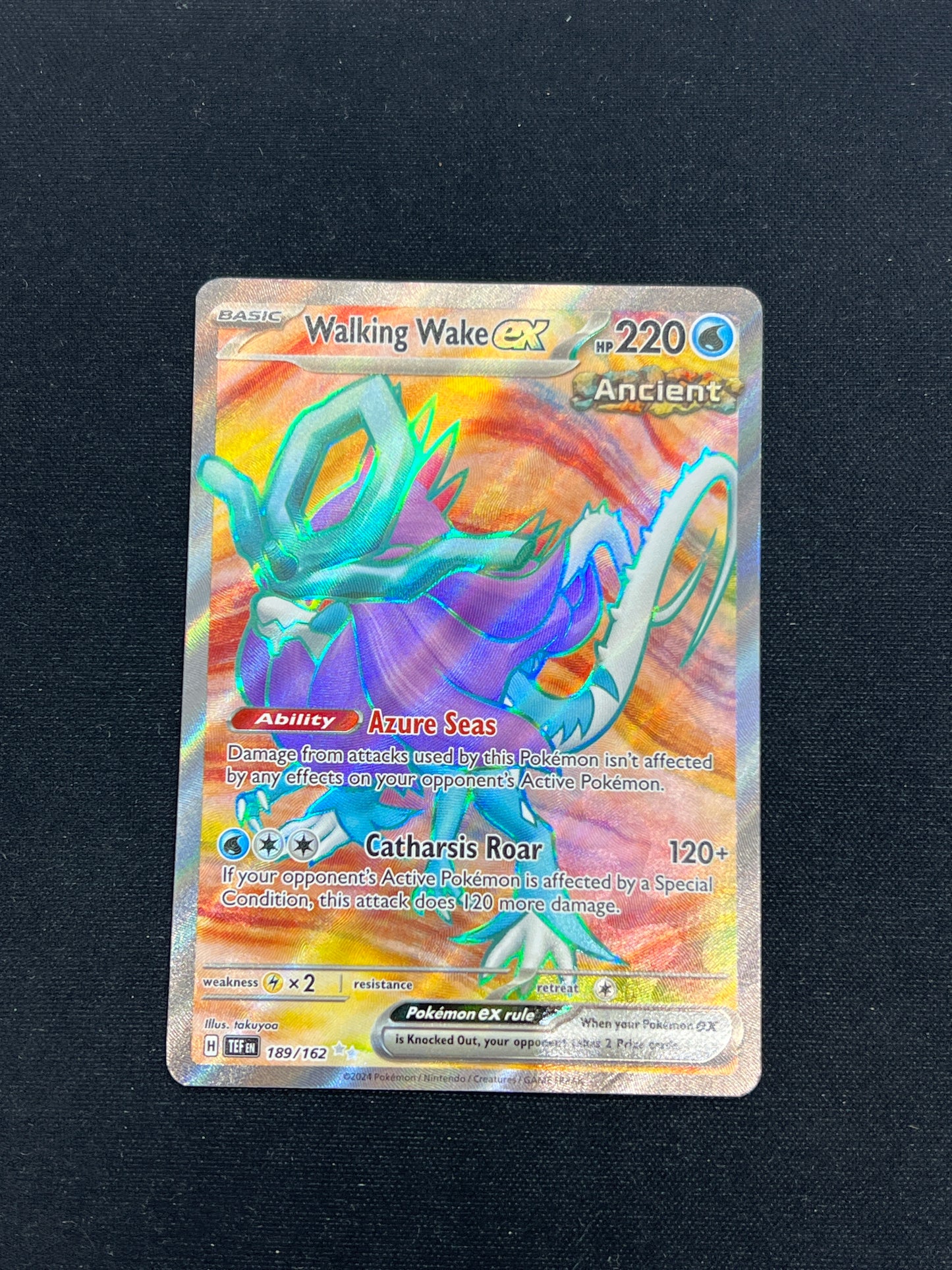 Auction Lot 227: Pokemon Cards Walking Wake EX Full Art Temporal Forces Ultra Rare Condition Vary